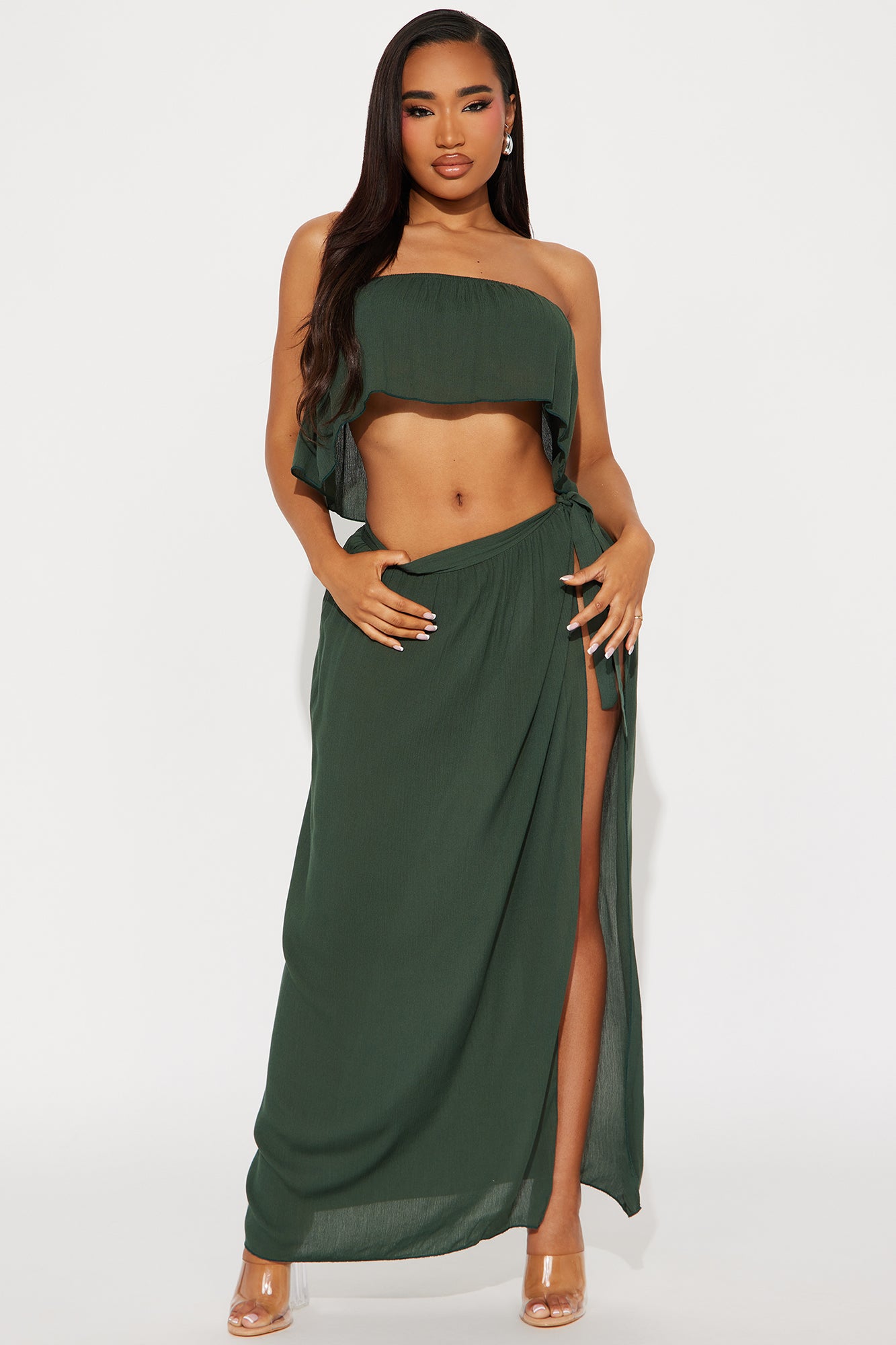 Island Sun Crinkle Gauze Cover Up Skirt Set
