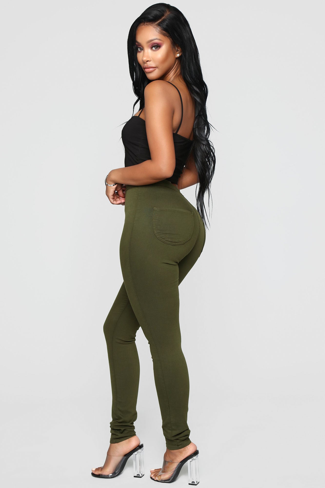 Super High Waist Denim Skinnies