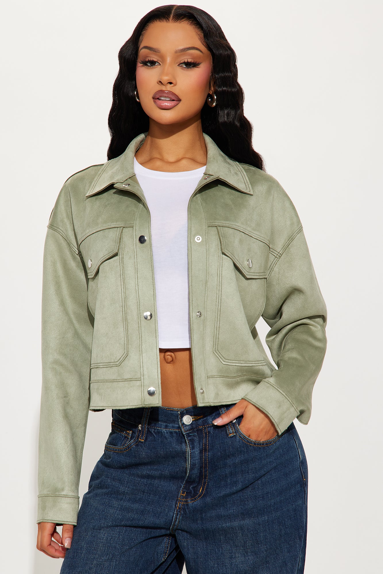 Keep It Hush Faux Suede Jacket