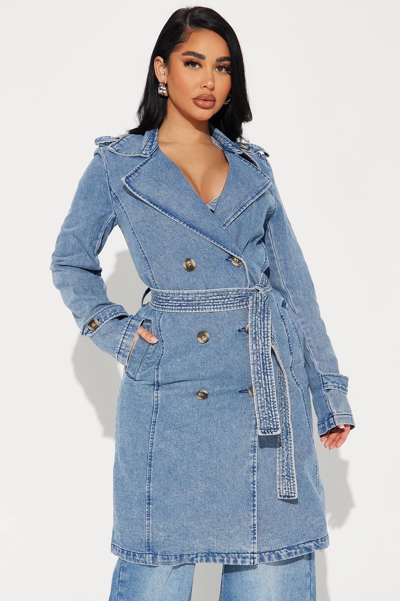 Take You There Denim Trench