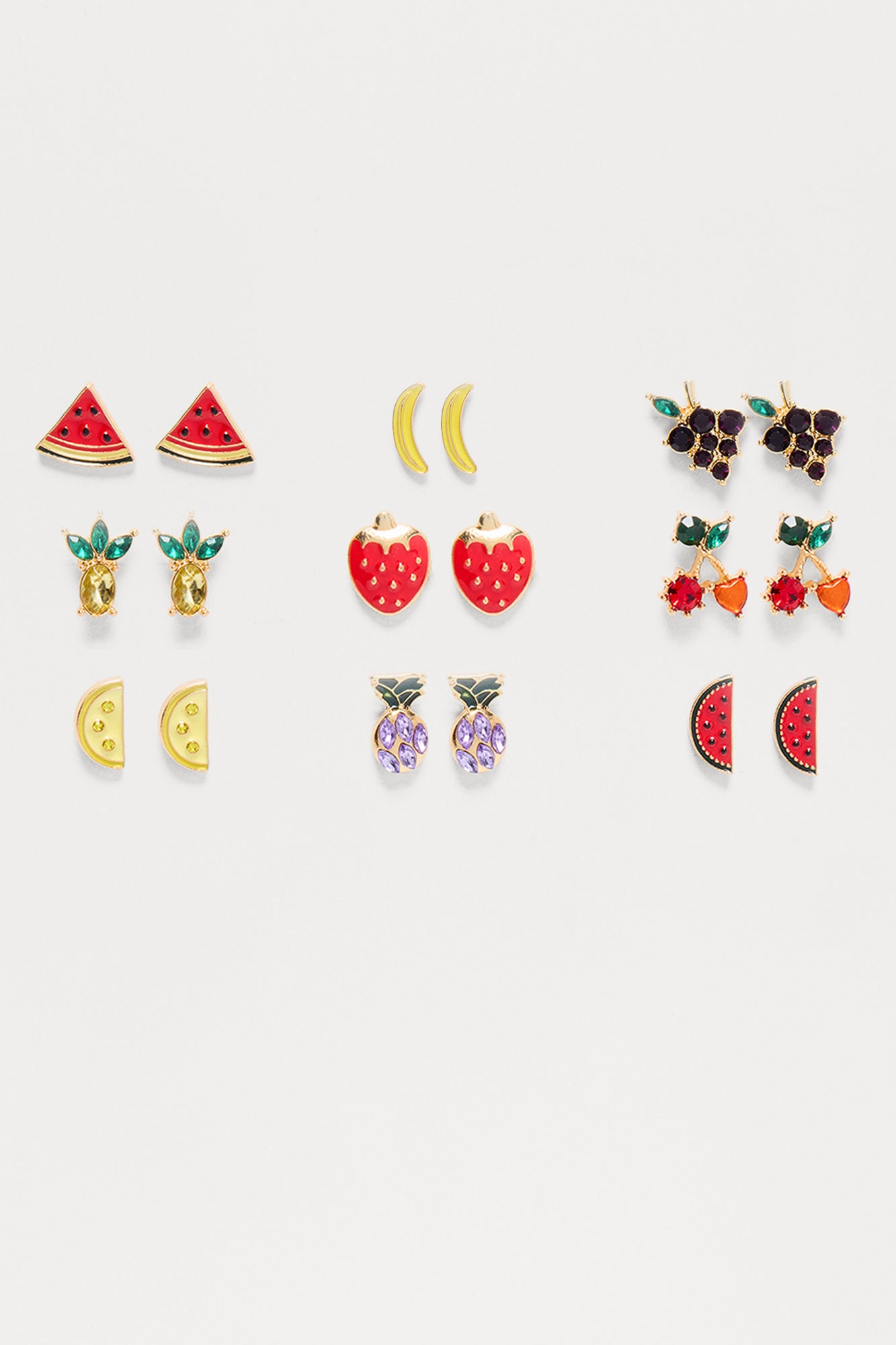 Fruit Salad 9 Piece Earring Set