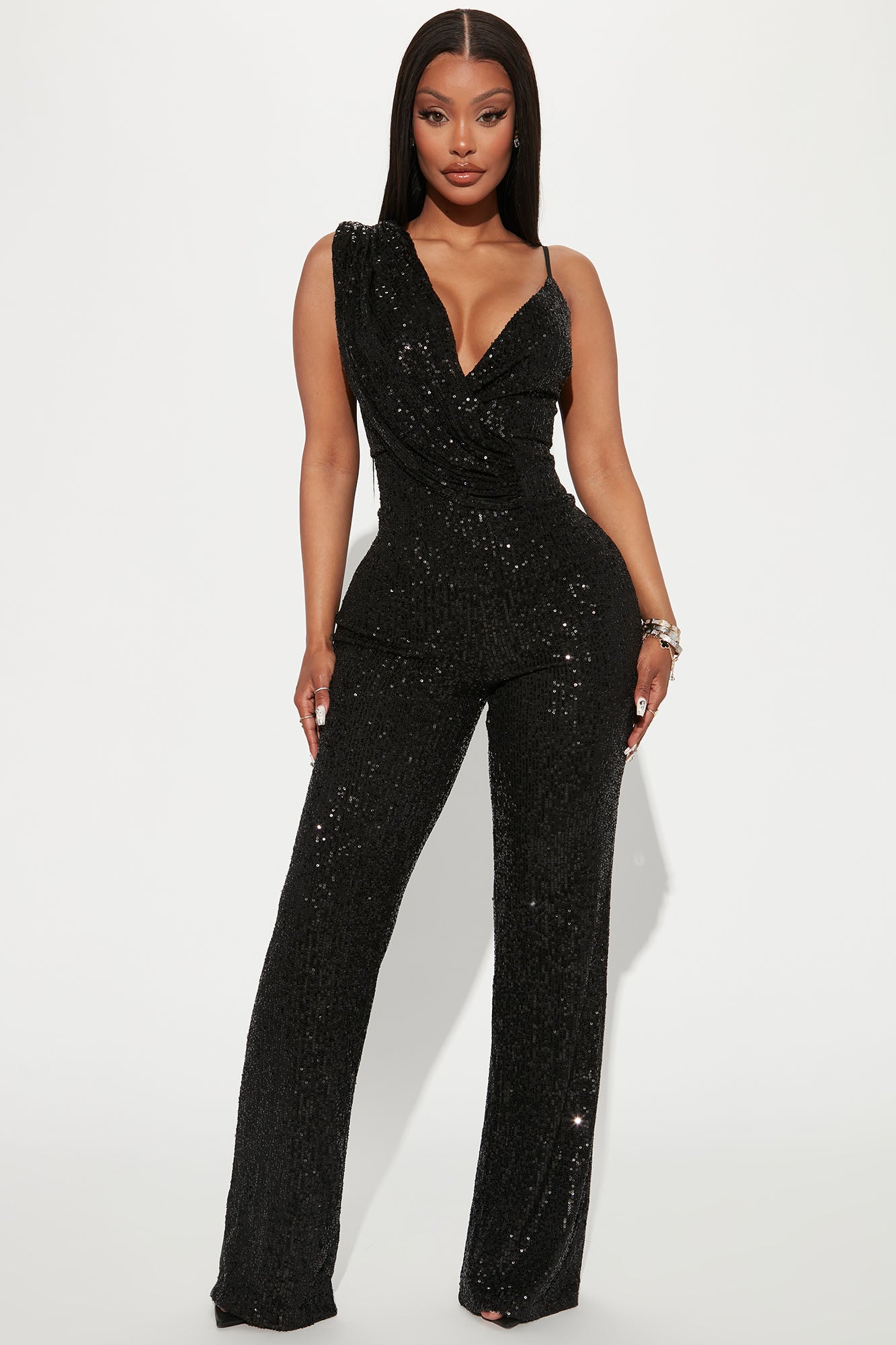 Just A Party Sequin Jumpsuit