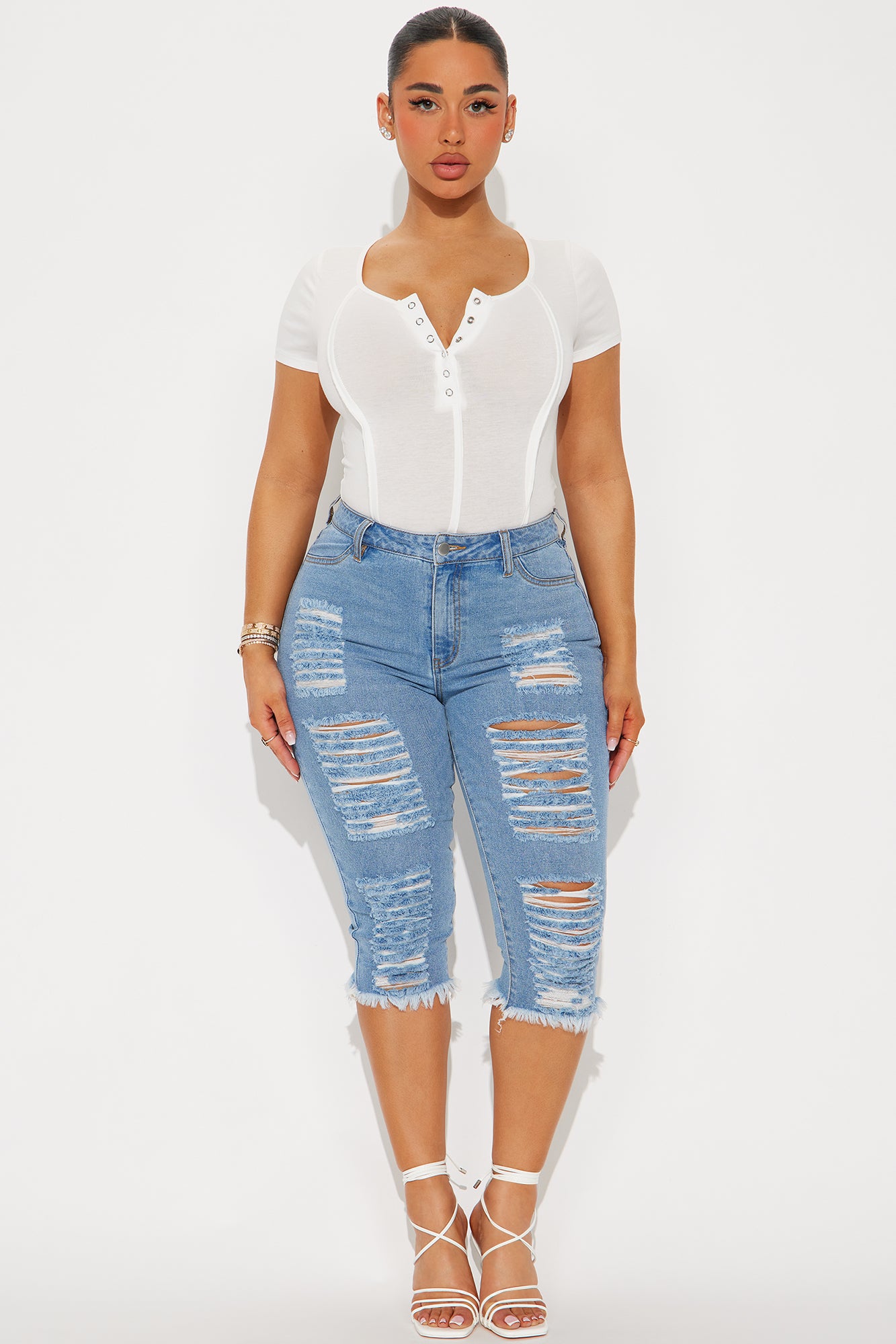 Live In My Skinny Denim Capri Jeans