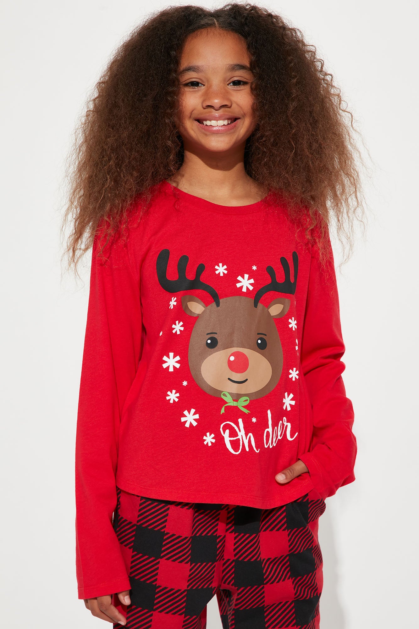 Mini Oh Deer Long Sleeve Top
