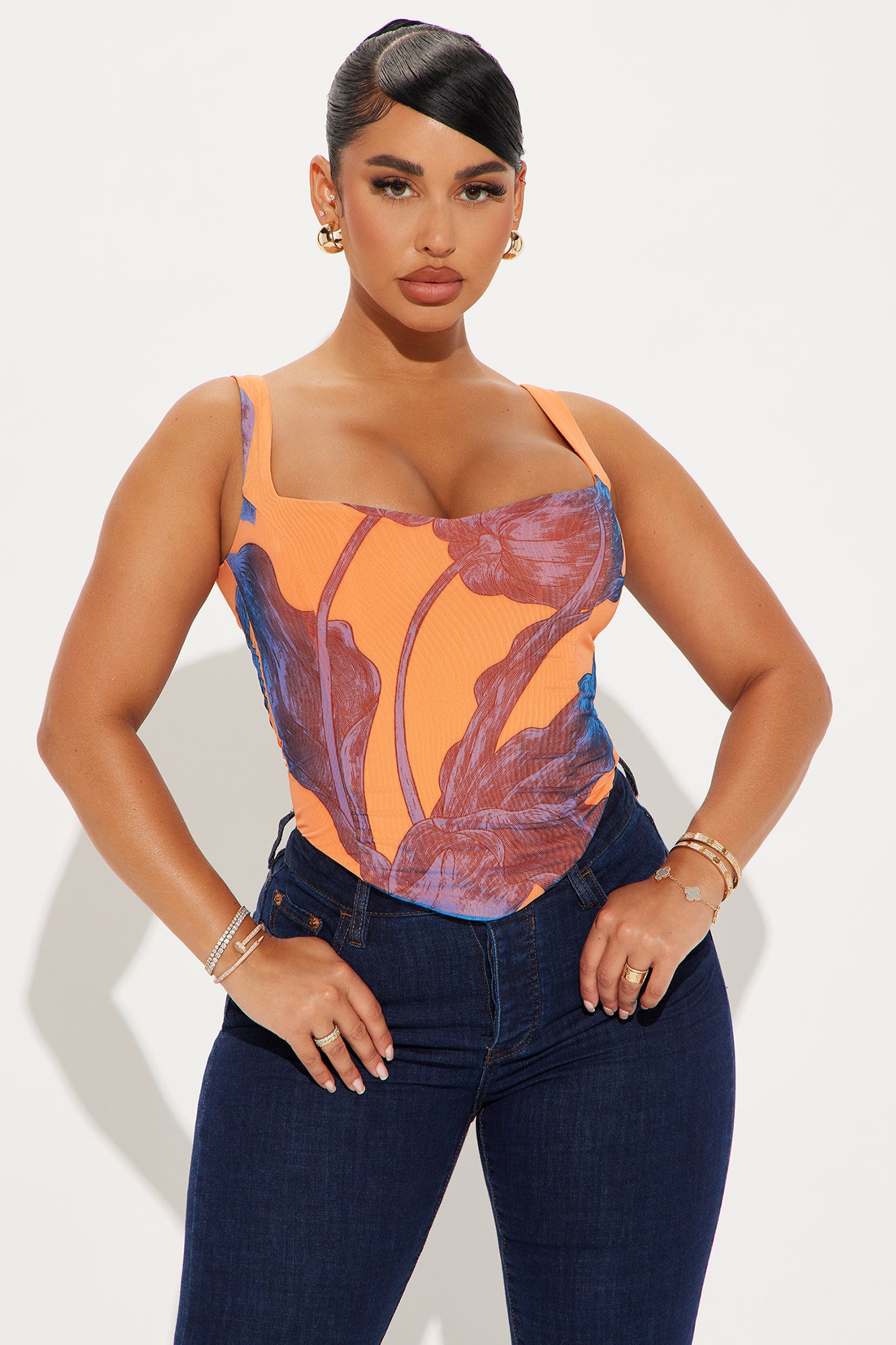 Vacations Calling Mesh Corset Top