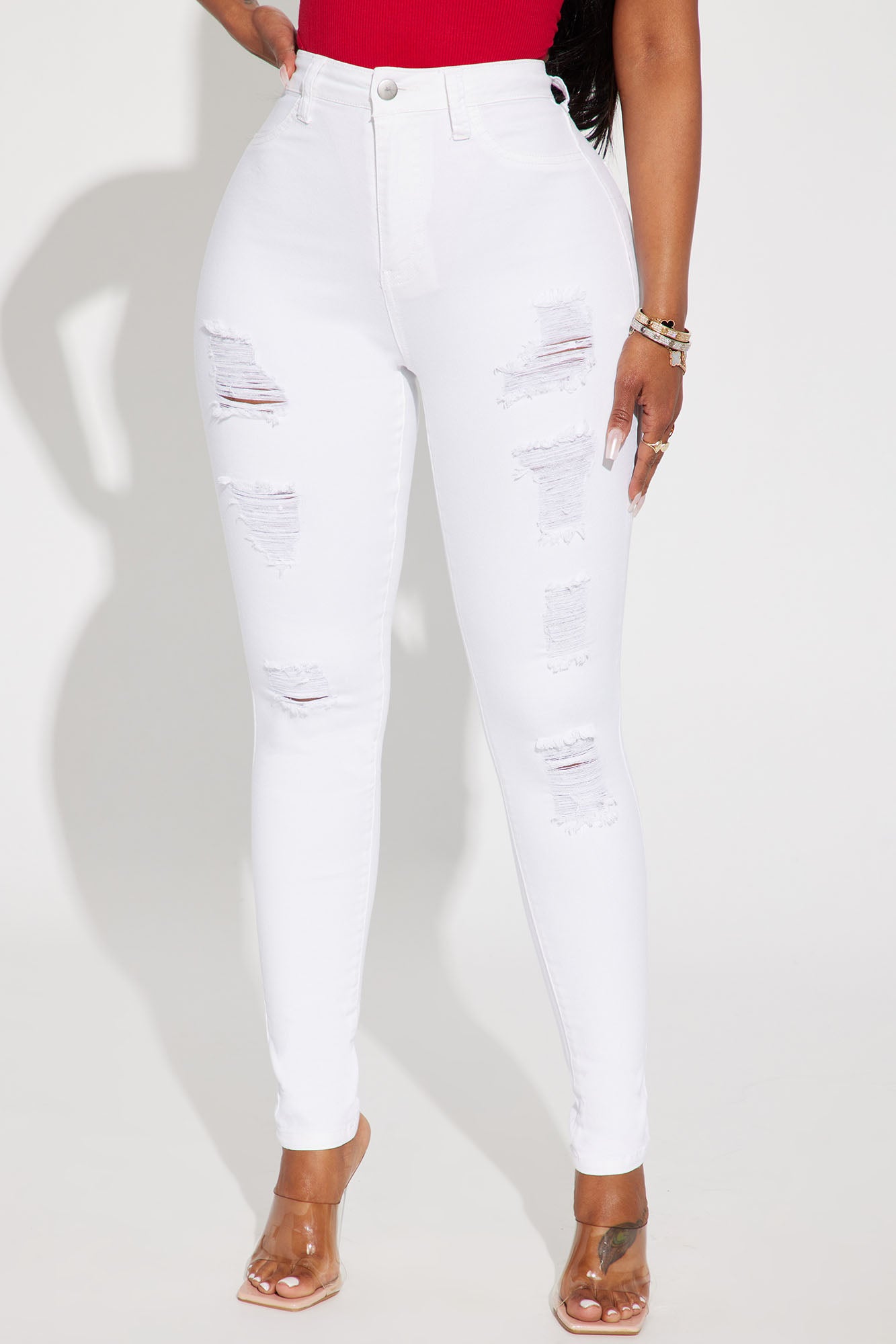Let's Hit It Ripped Stretch Skinny Jeans