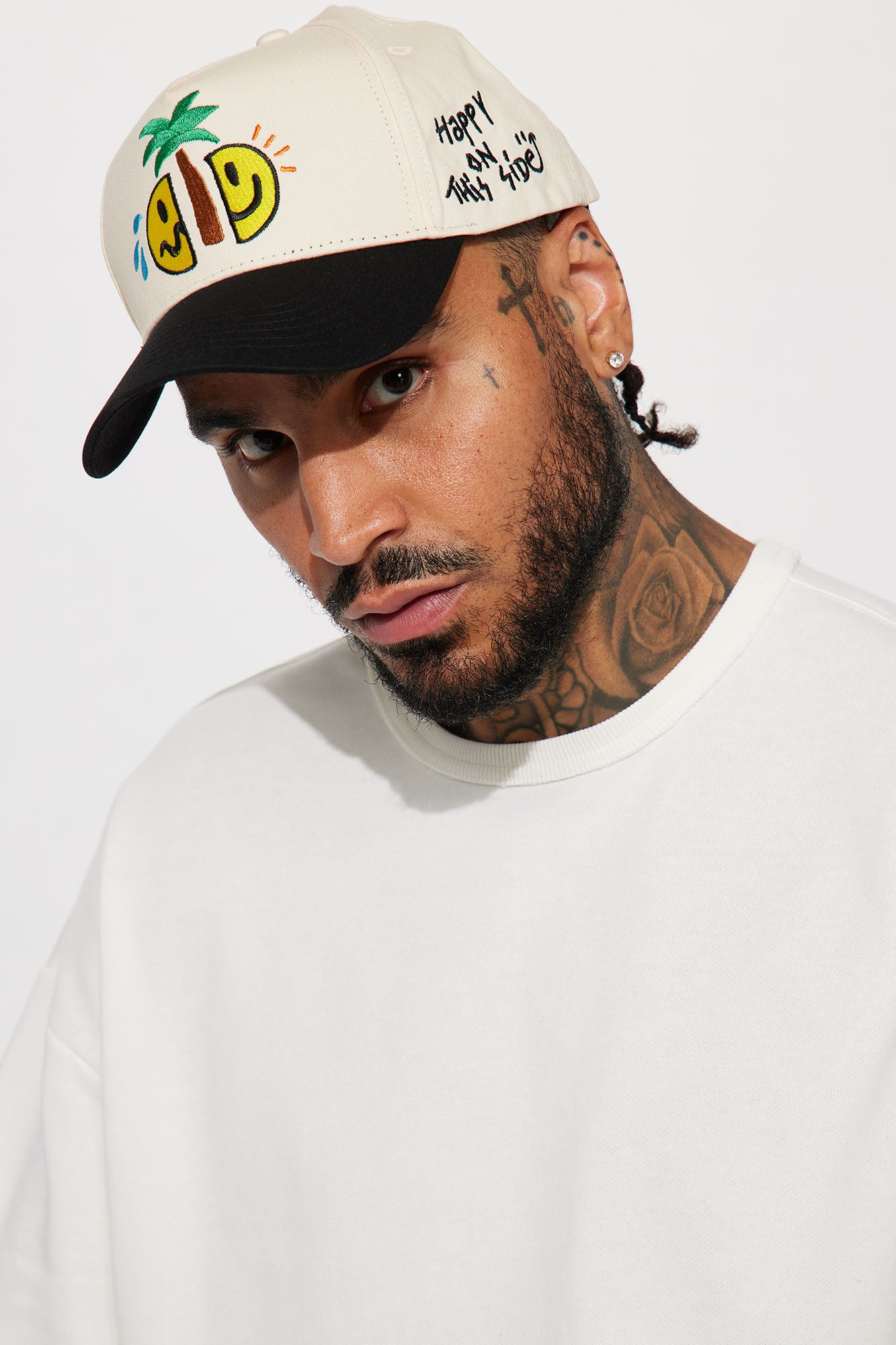 Happy On This Side Snapback Hat