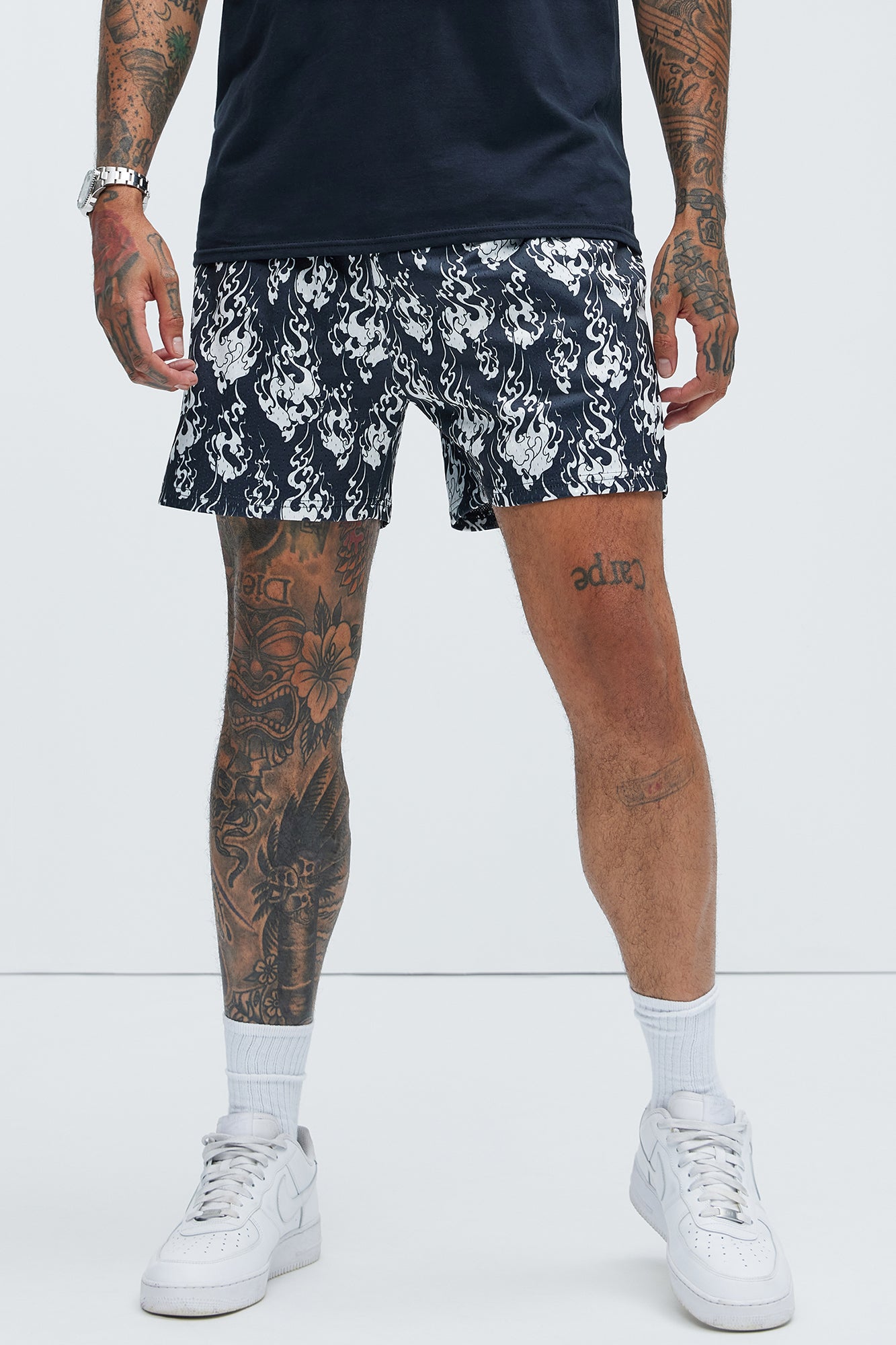 Japan Flames Mesh Shorts