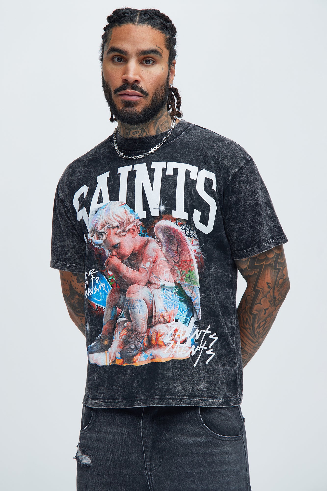 Saints Art Oversized Short Sleeve Tee