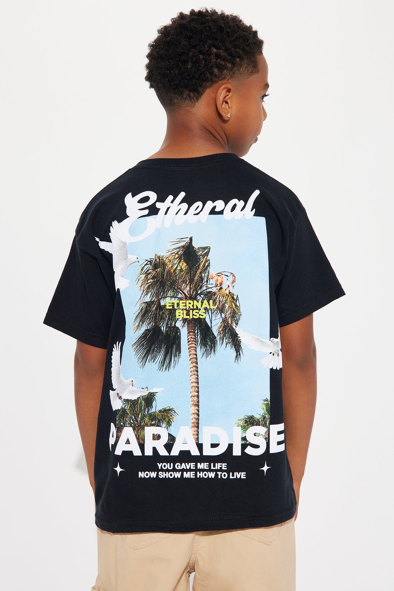 Mini Etheral Paradise Puff Print Short Sleeve Tee