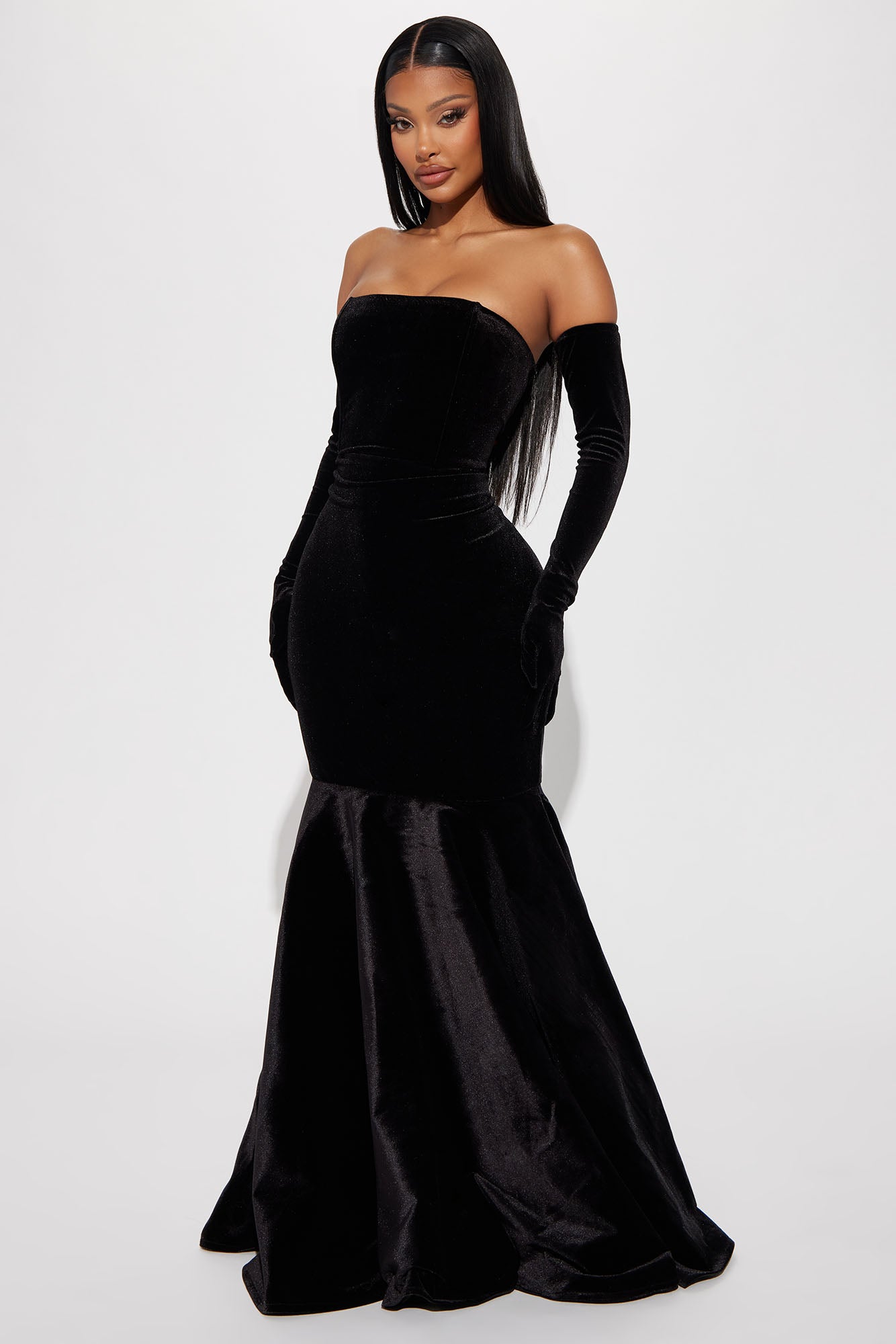 Stella Velvet Gown Set