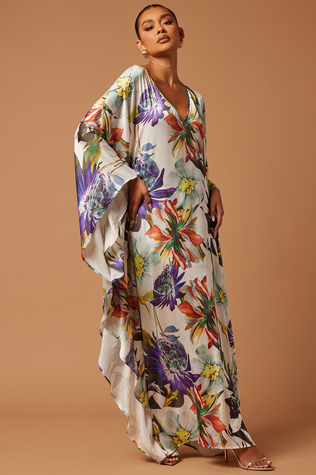 Athens Satin Kaftan Dress