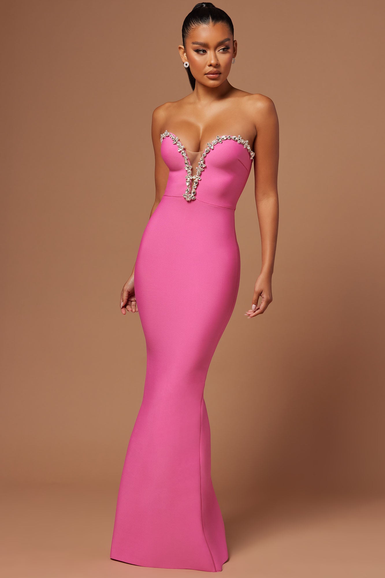 Odessa Embellished Bandage Gown