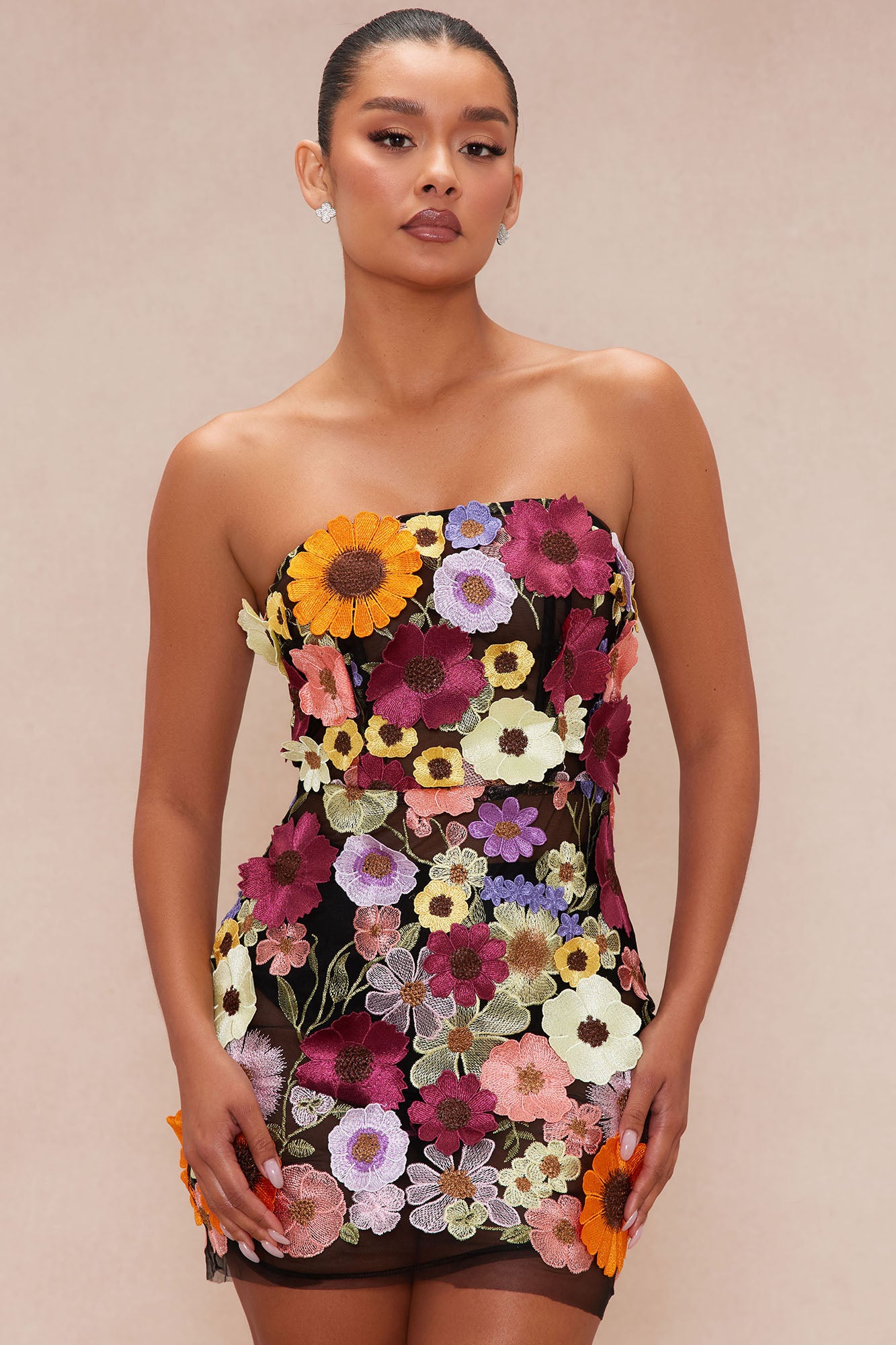 Mellie Floral Embroidered Mini Dress