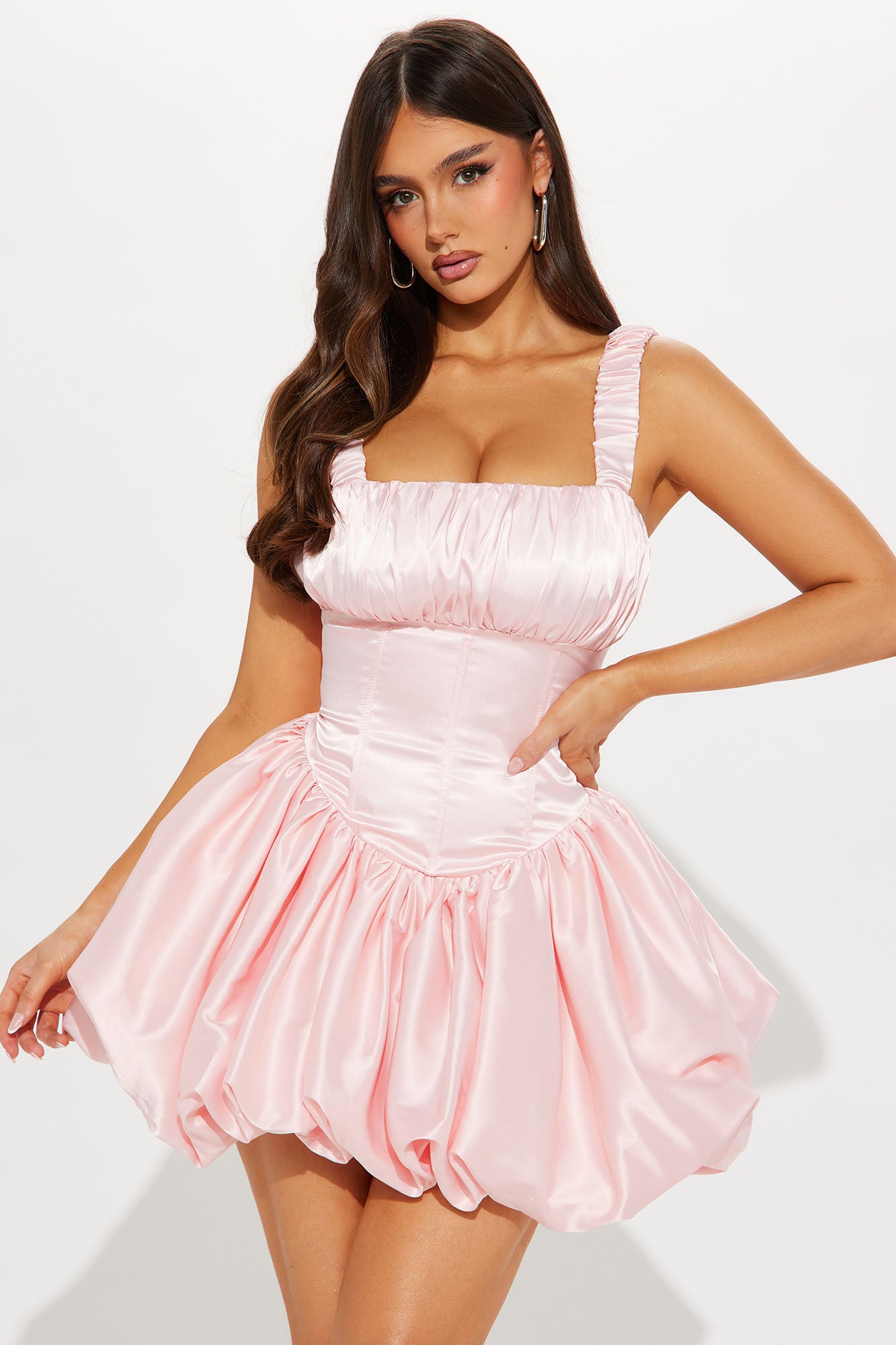 Libbey Satin Bubble Mini Dress