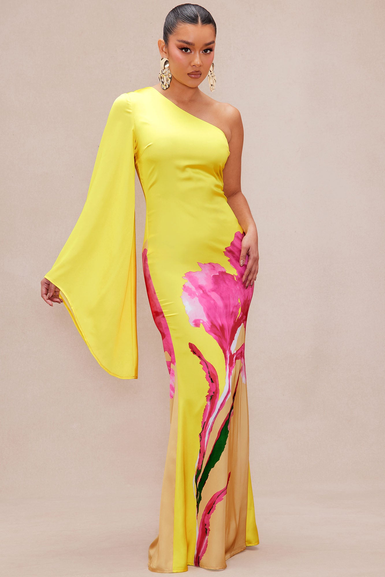 Golden Hour Satin Maxi Dress