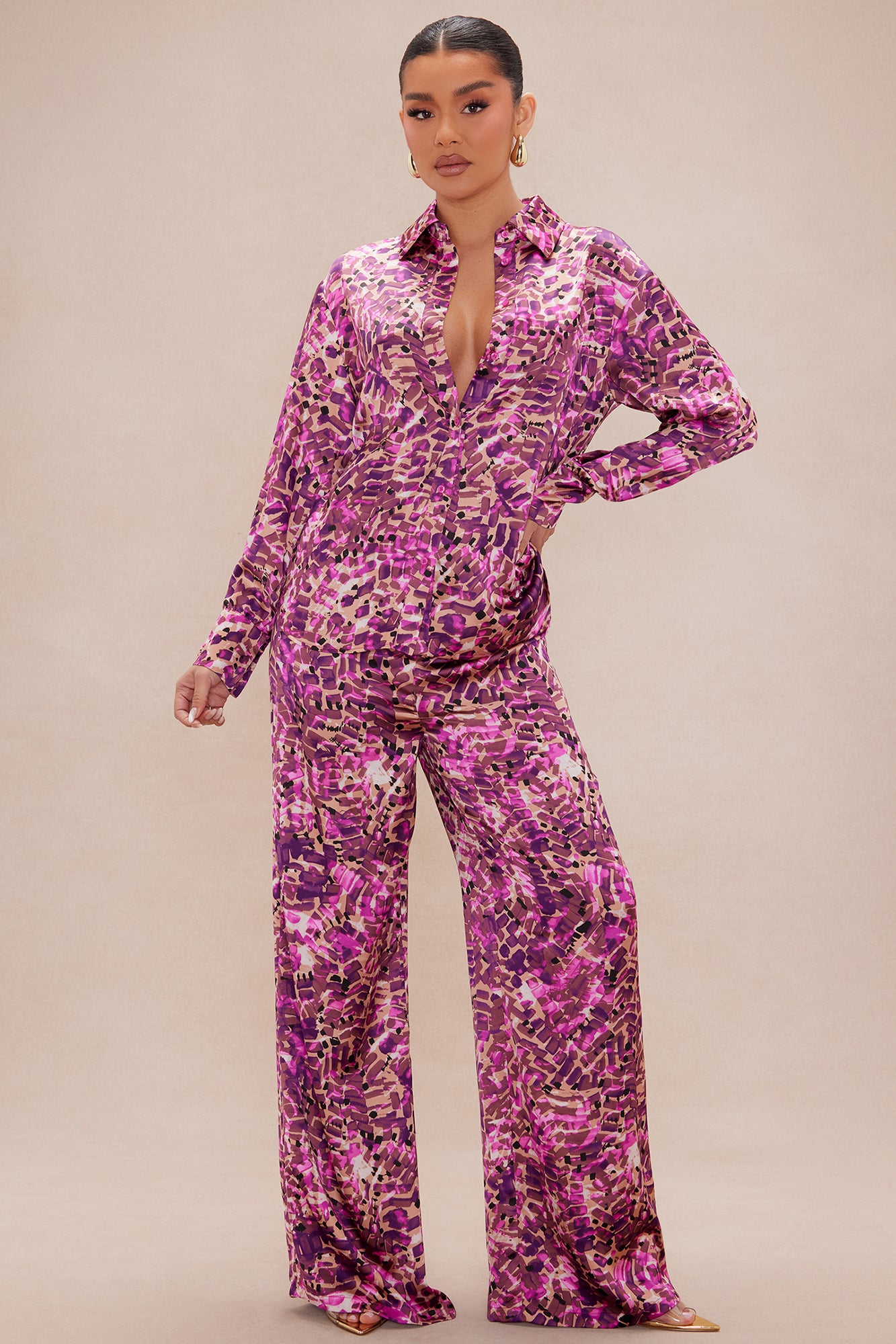 Rylin Satin Pant Set