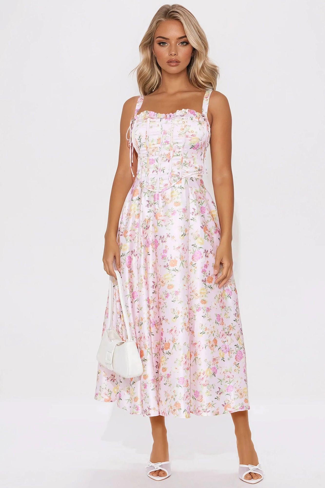 Love And Affection Corset Midi Dress