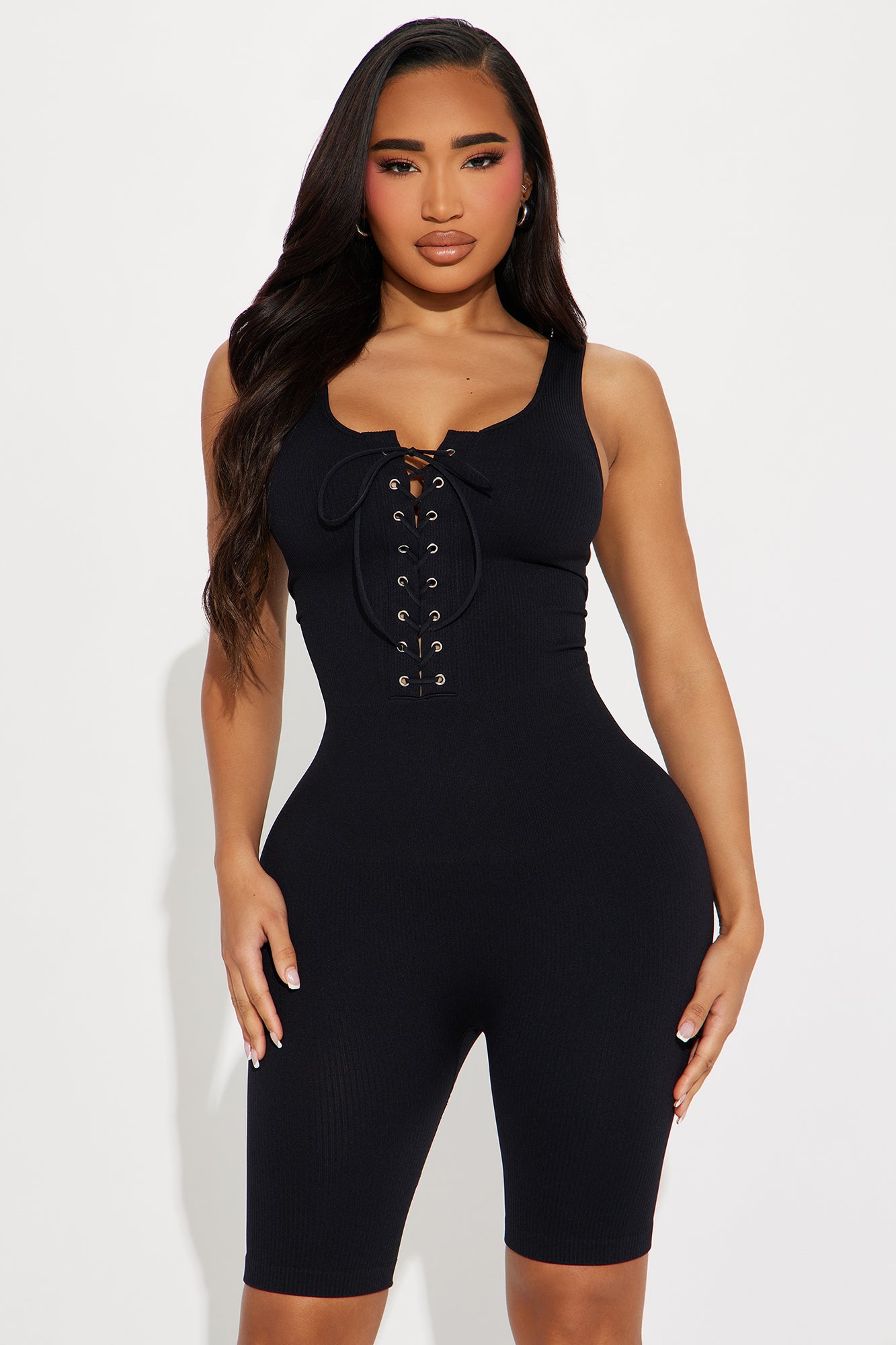 Lounge Over Heels Ribbed Romper