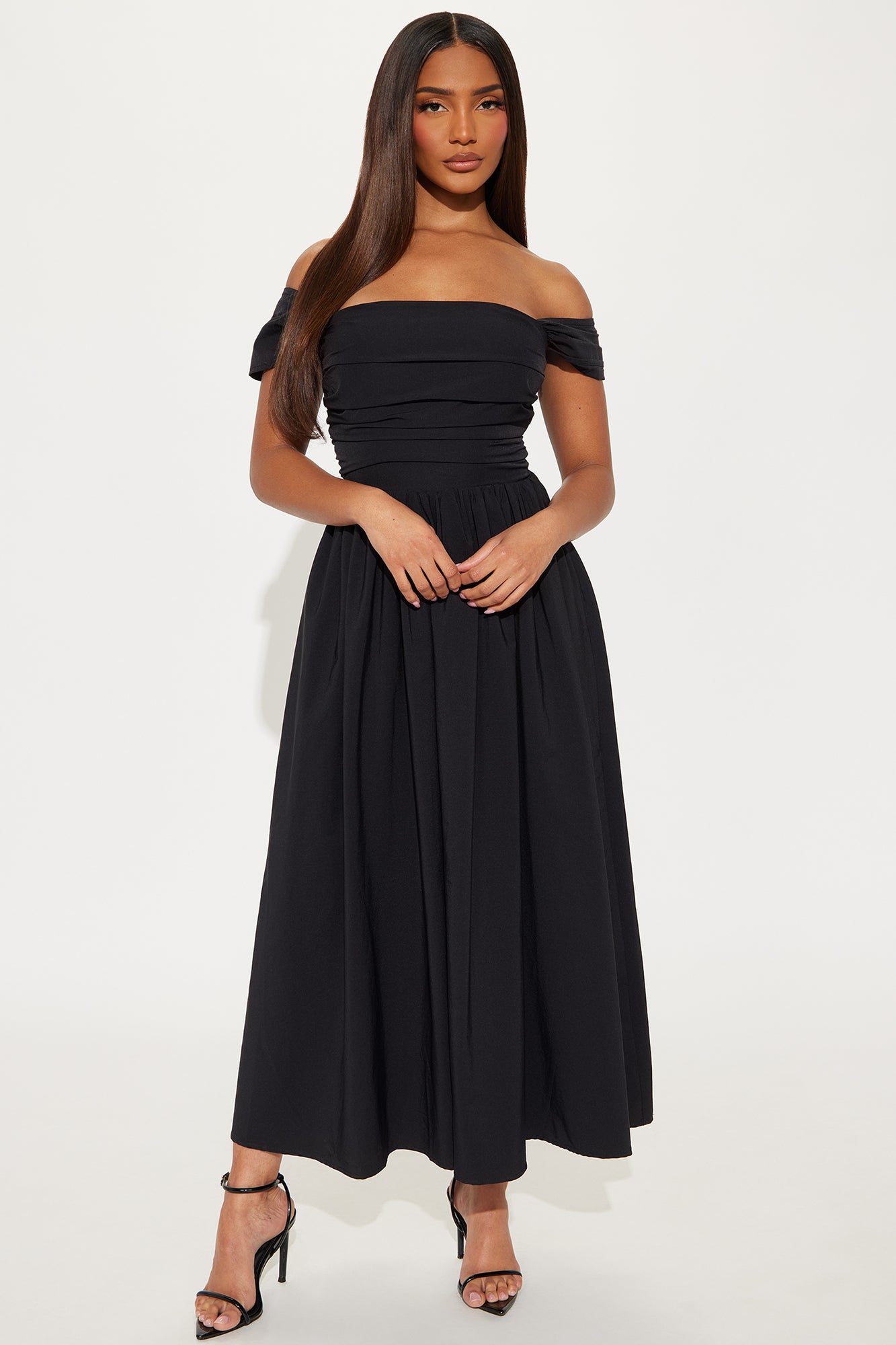 Divine Beauty Off Shoulder Maxi Dress
