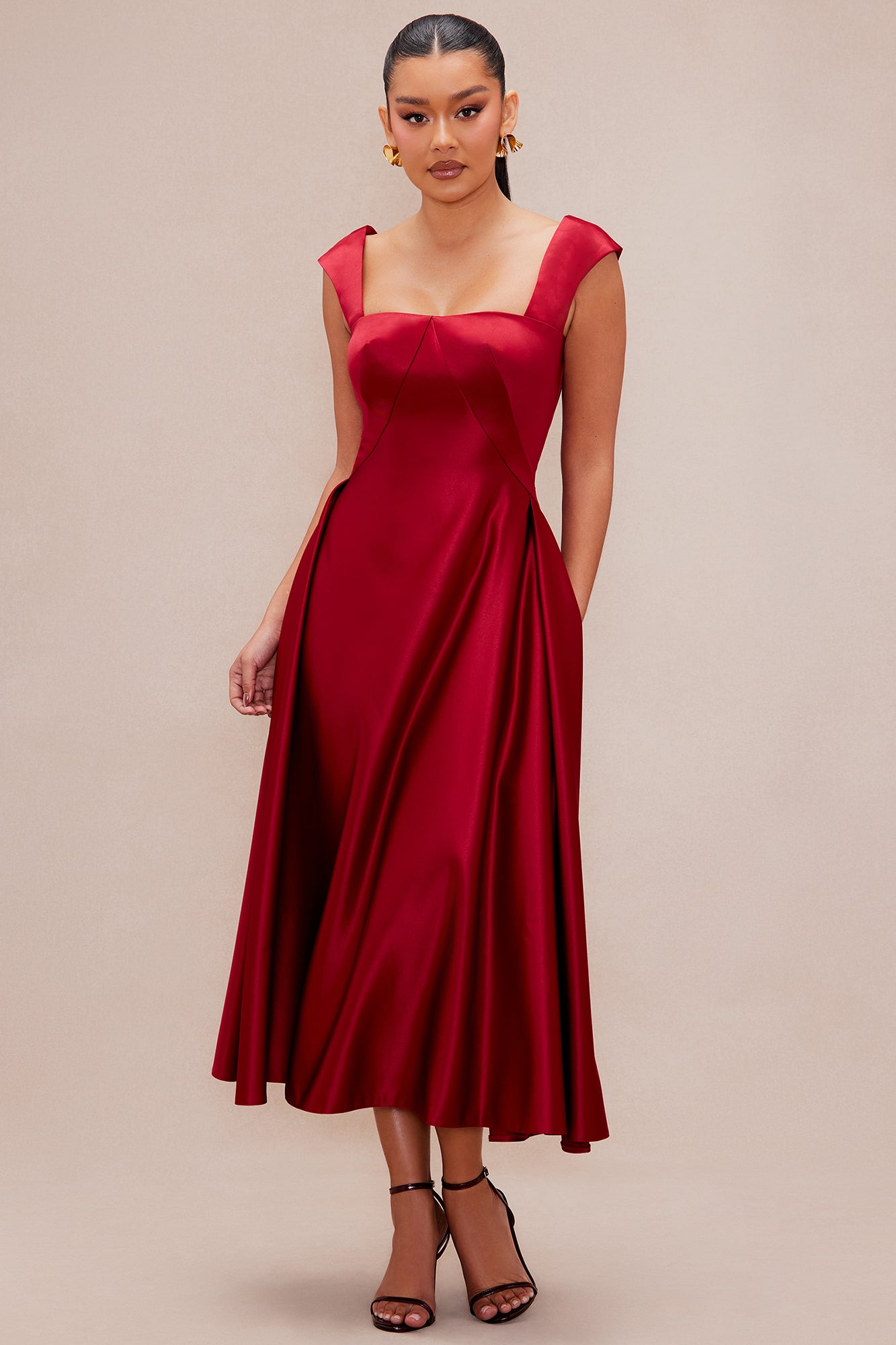 Darling Satin Midi Dress