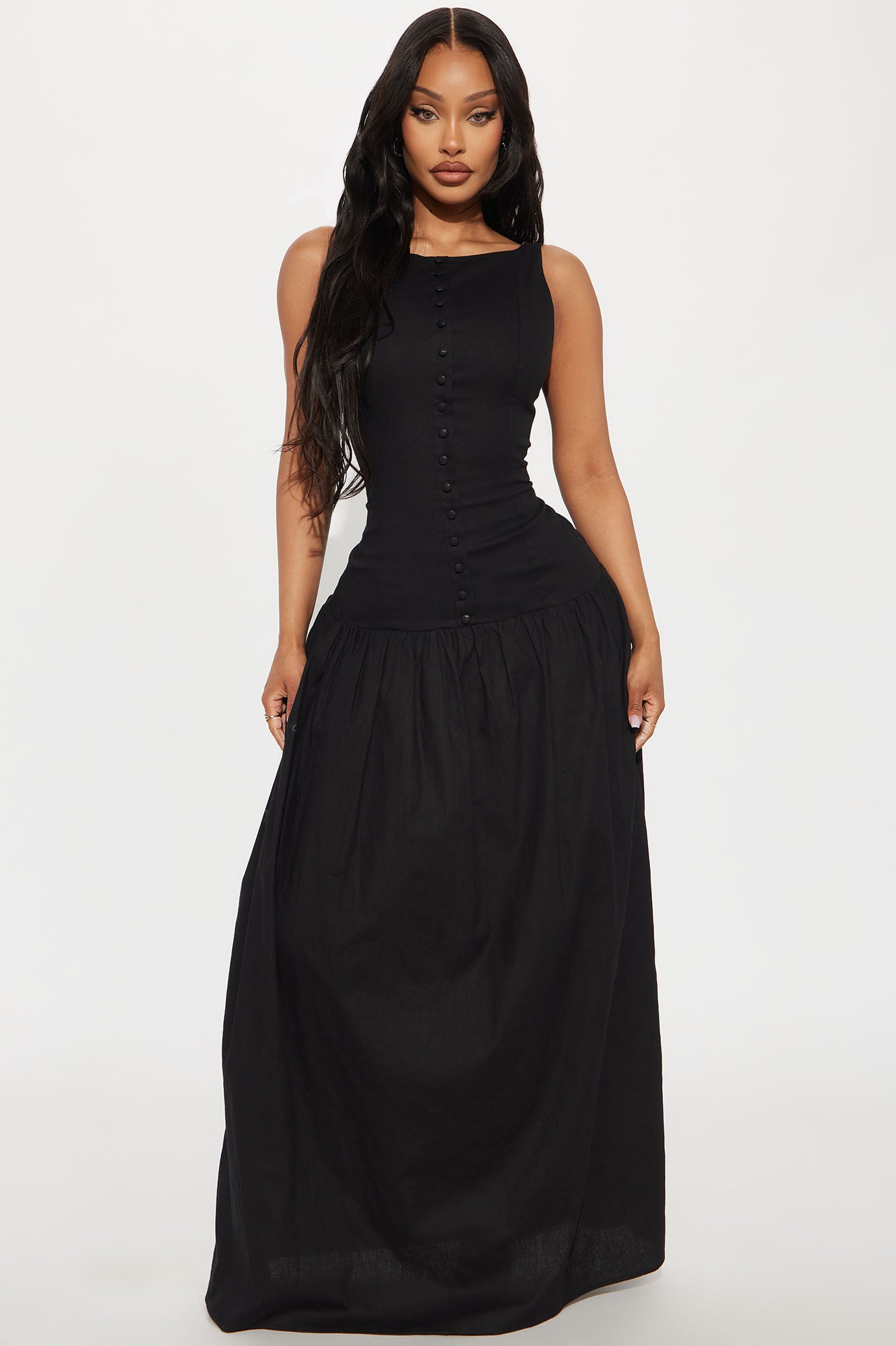 Selene Linen Maxi Dress