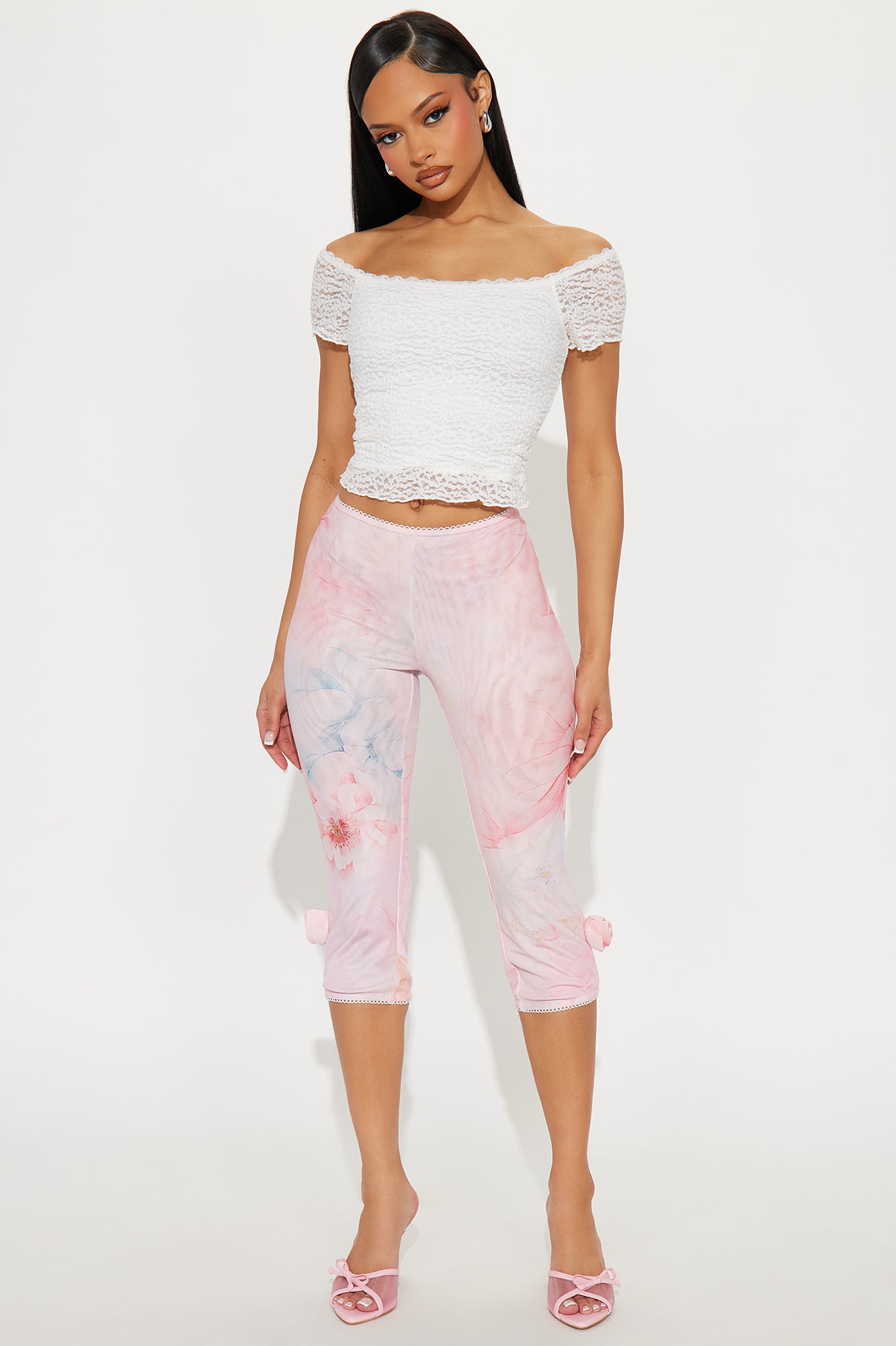 Floria Mesh Capri Legging