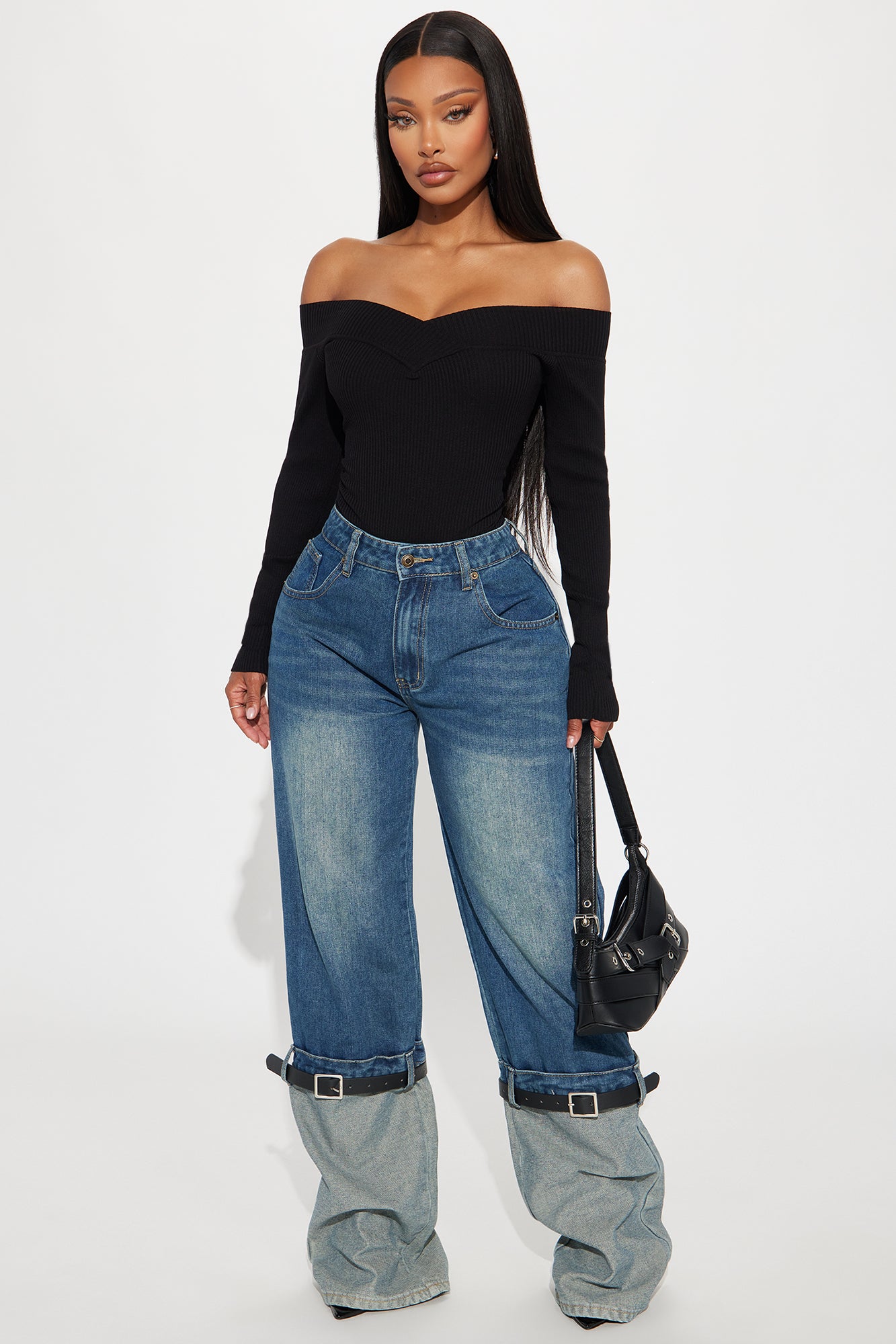 Misbehaving Belted Cuffed Straight Leg Jeans