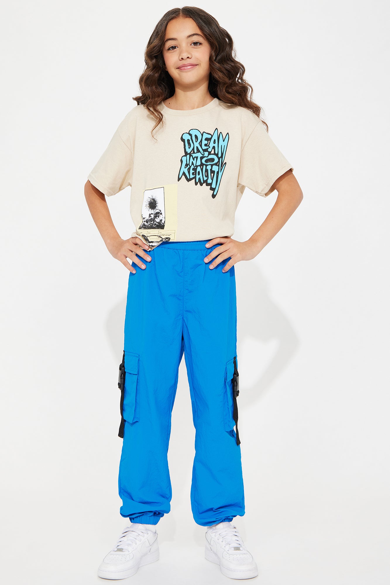 Mini Strappy Nylon Parachute Cargo Pants