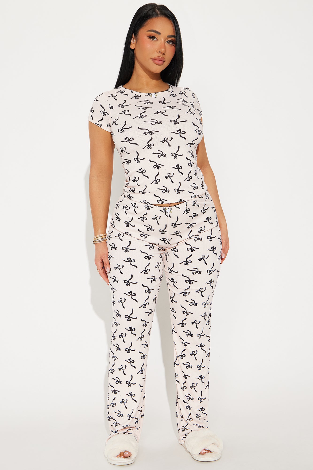 Always Cute Pointelle Short Sleeve PJ Pant Set