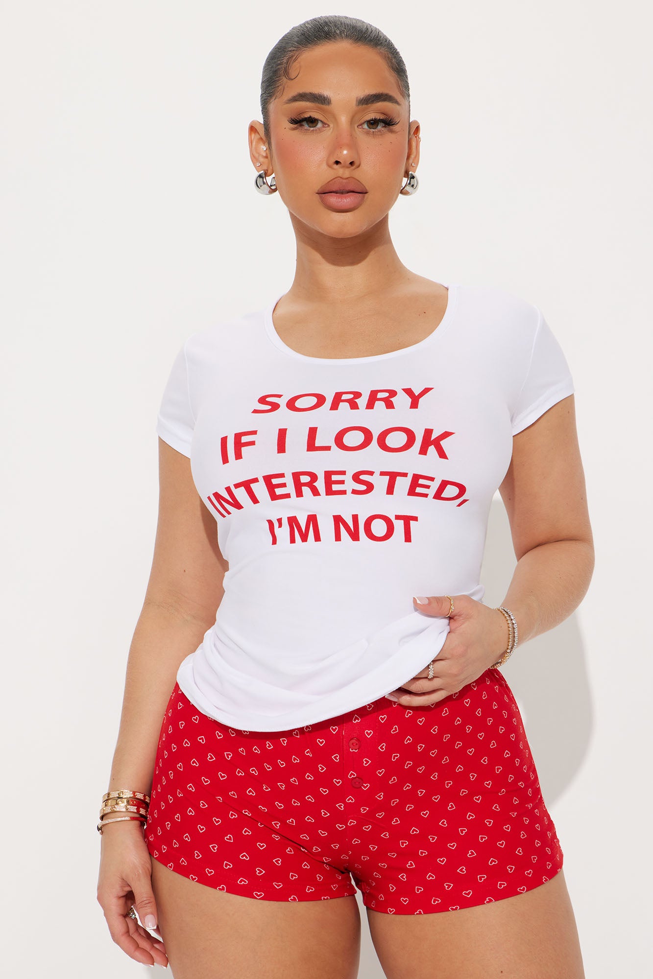 Not Interested PJ Boxer Short Set