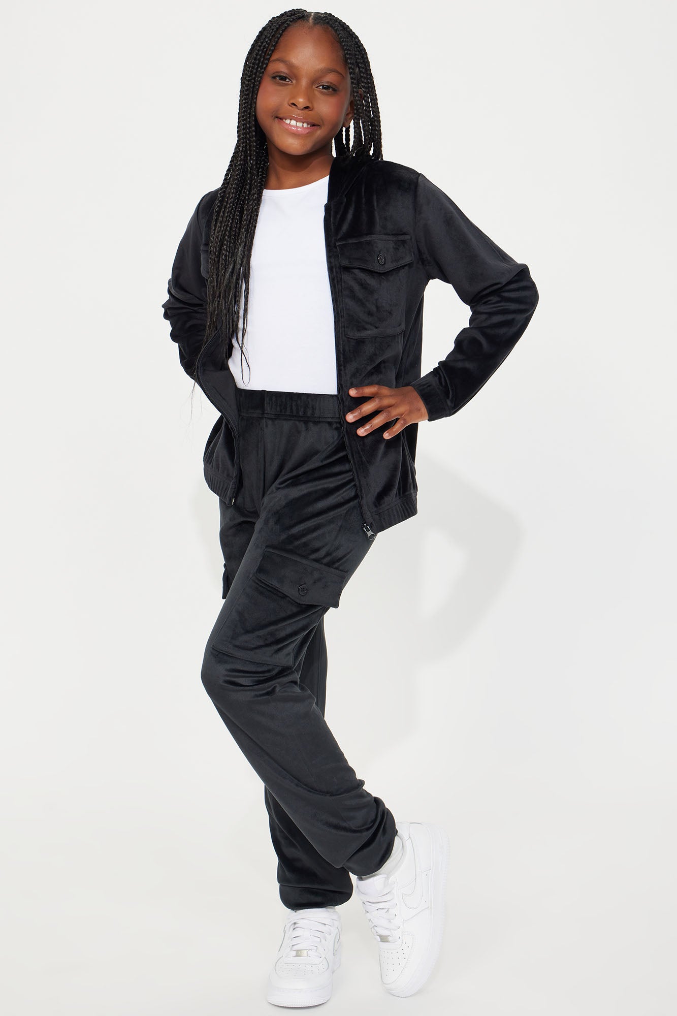 Mini She Has It All Velour Pant Set