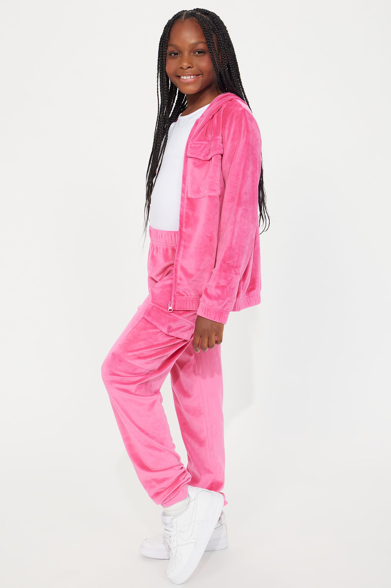 Mini She Has It All Velour Pant Set