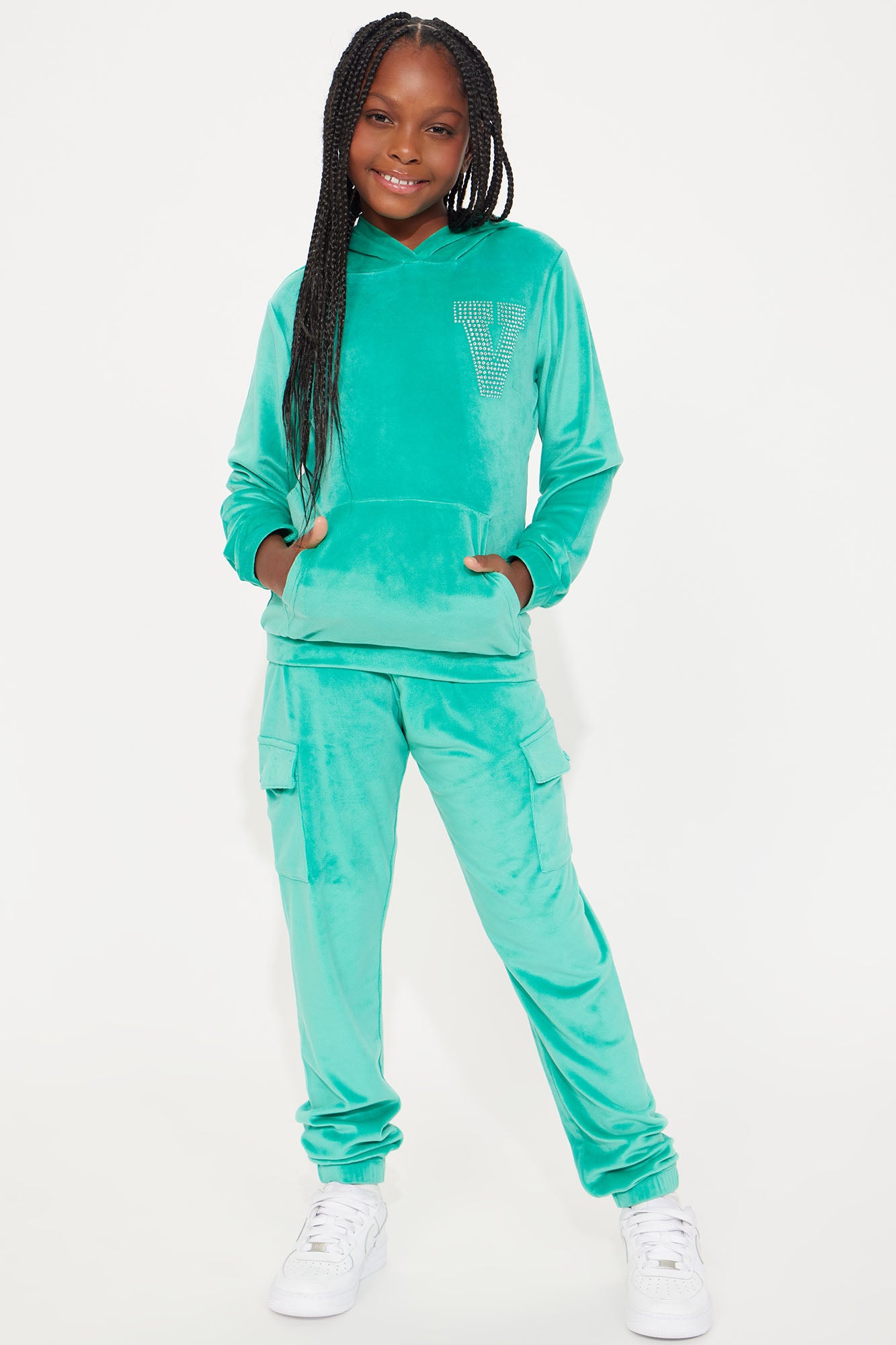 Mini V for Very Cute Velour Jogger Set