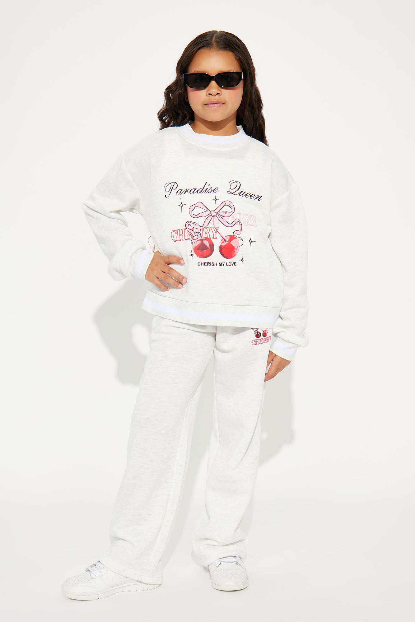 Mini Cherish My Love Fleece Pant Set