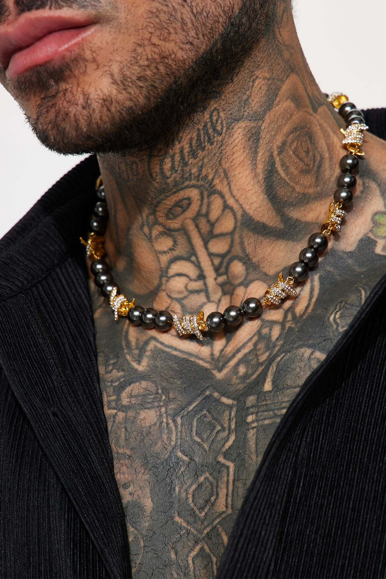 Beaded Barbed Wire Necklace