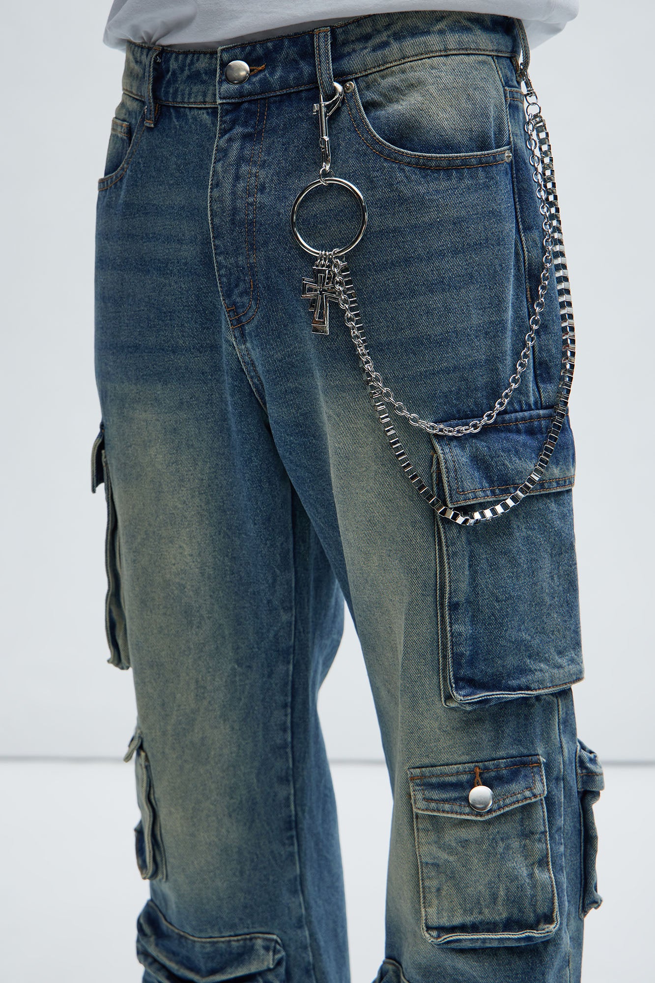 Cross You Off Layered Pant Chain