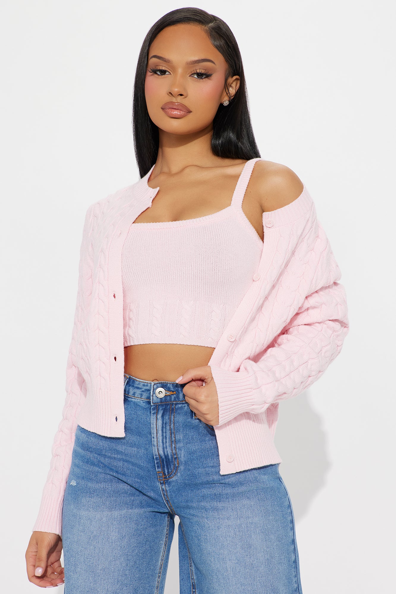 Quincy Cable Knit Sweater Set