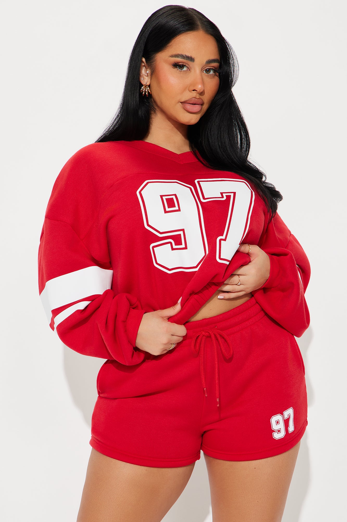 Game Time Fleece Sweatsuit Short Set