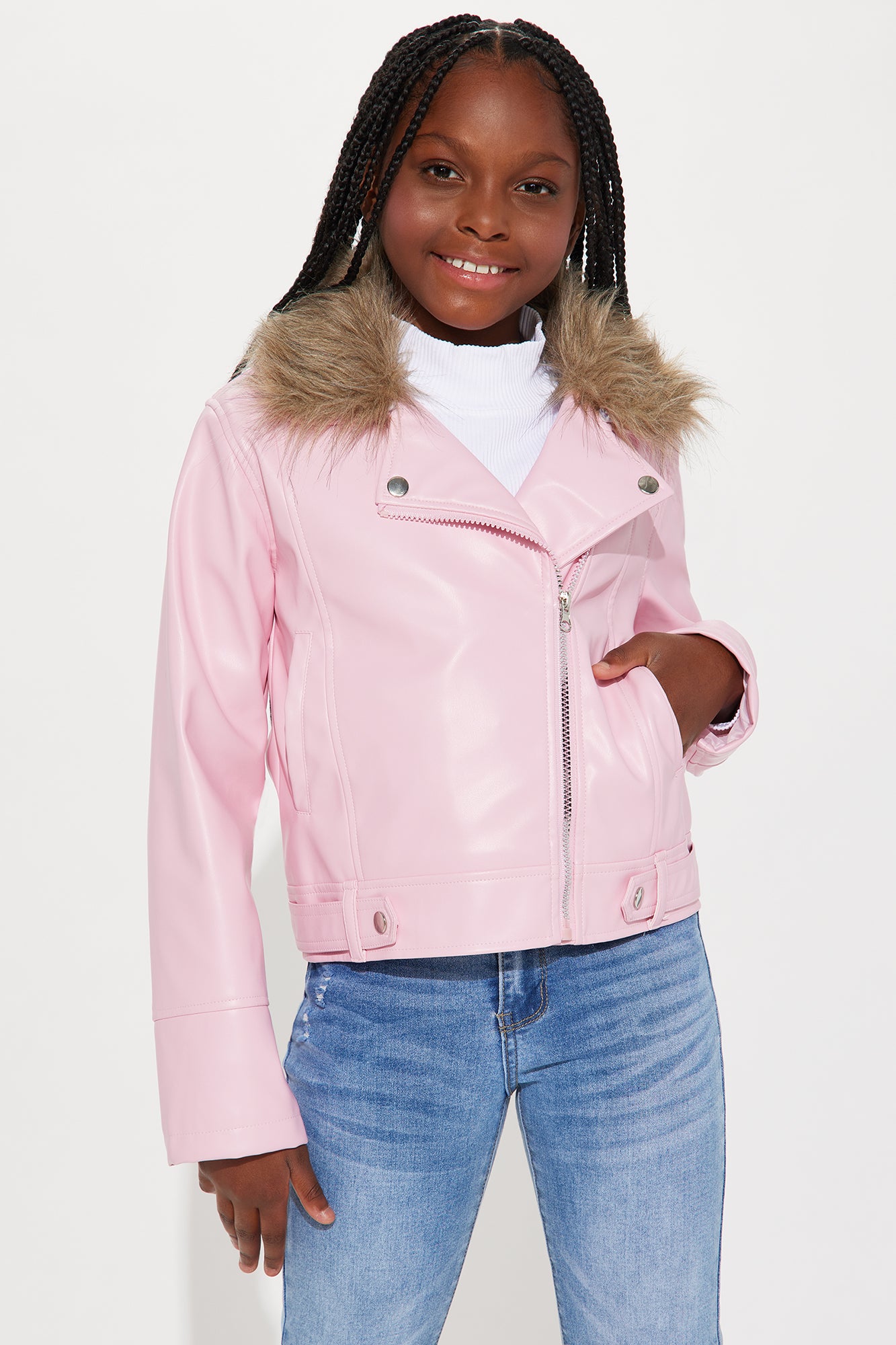 Mini Going Places Faux Leather Motorcycle Jacket