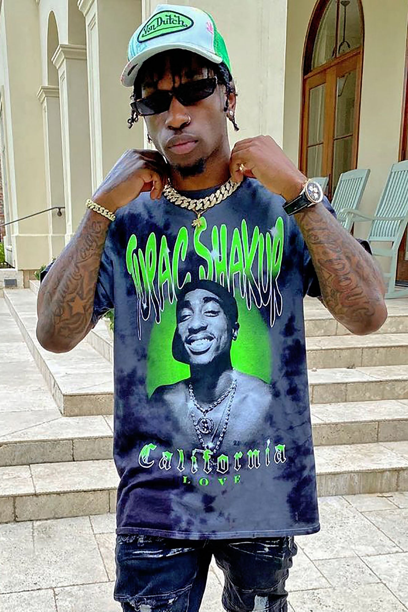 Tupac California Love Short Sleeve Tee