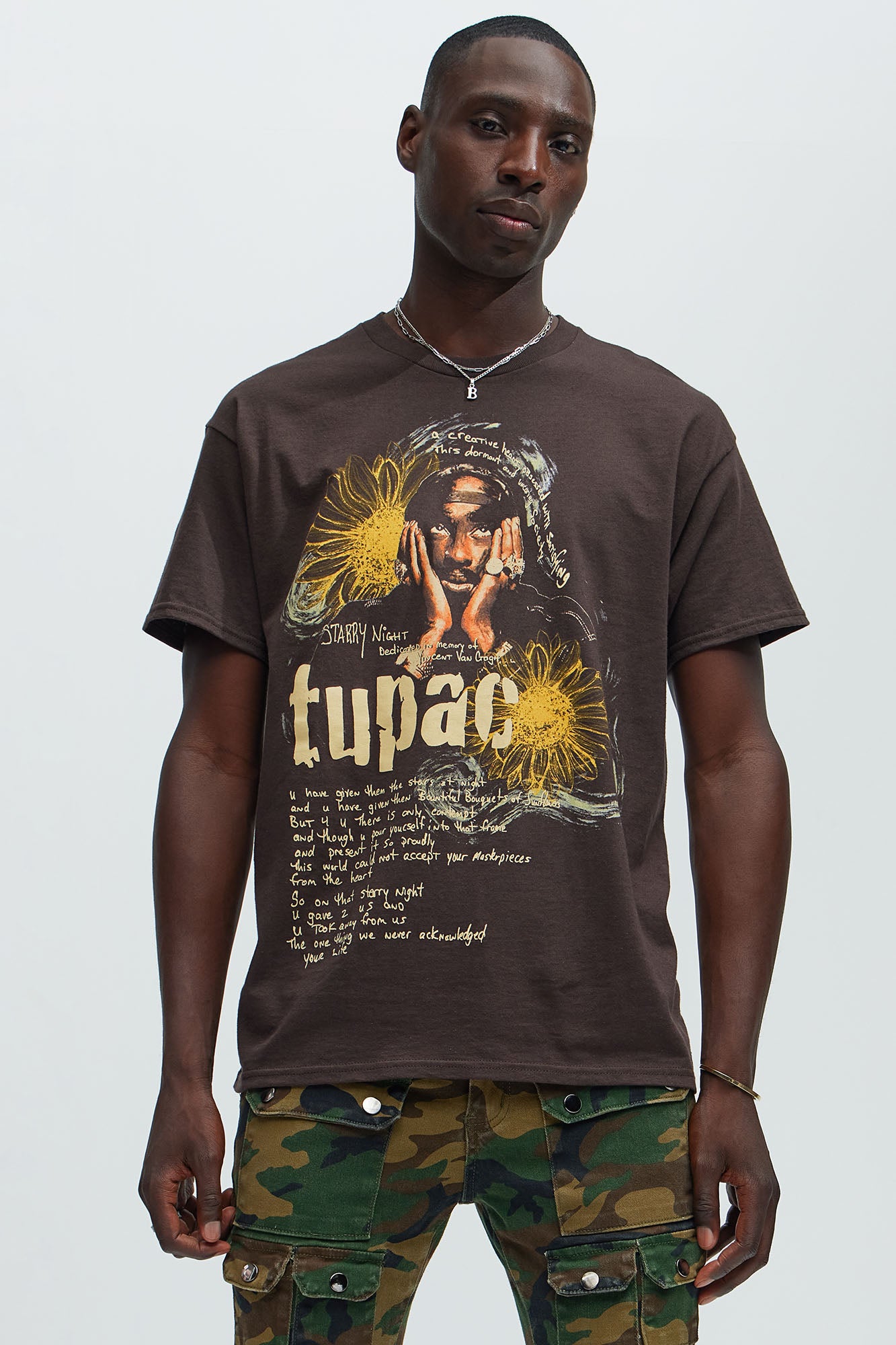 Tupac Starry Night Short Sleeve Tee