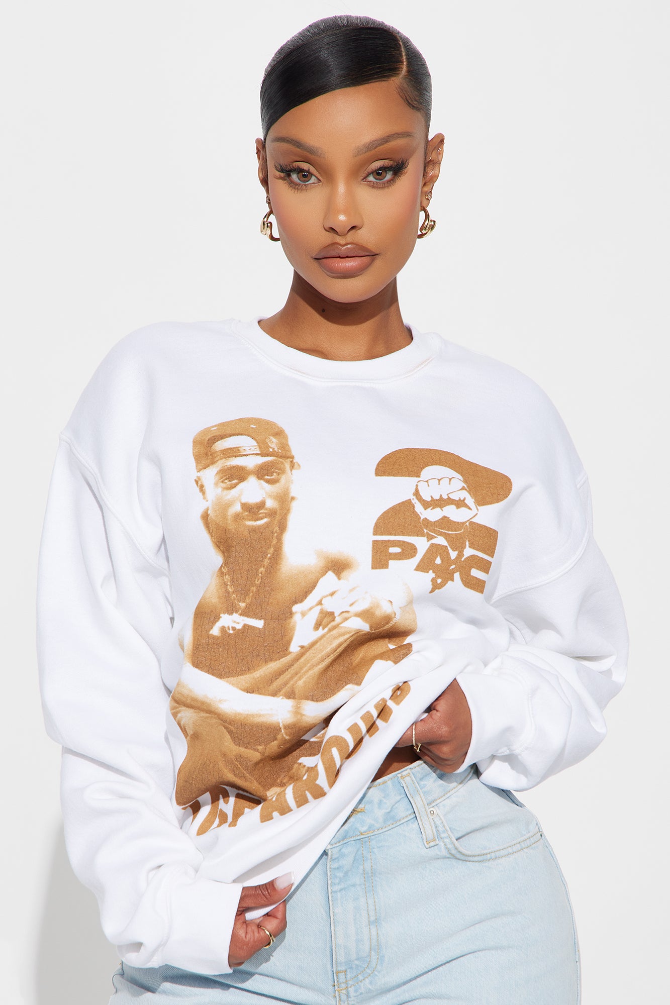 Tupac I Get Around Crew Neck Sweatshirt