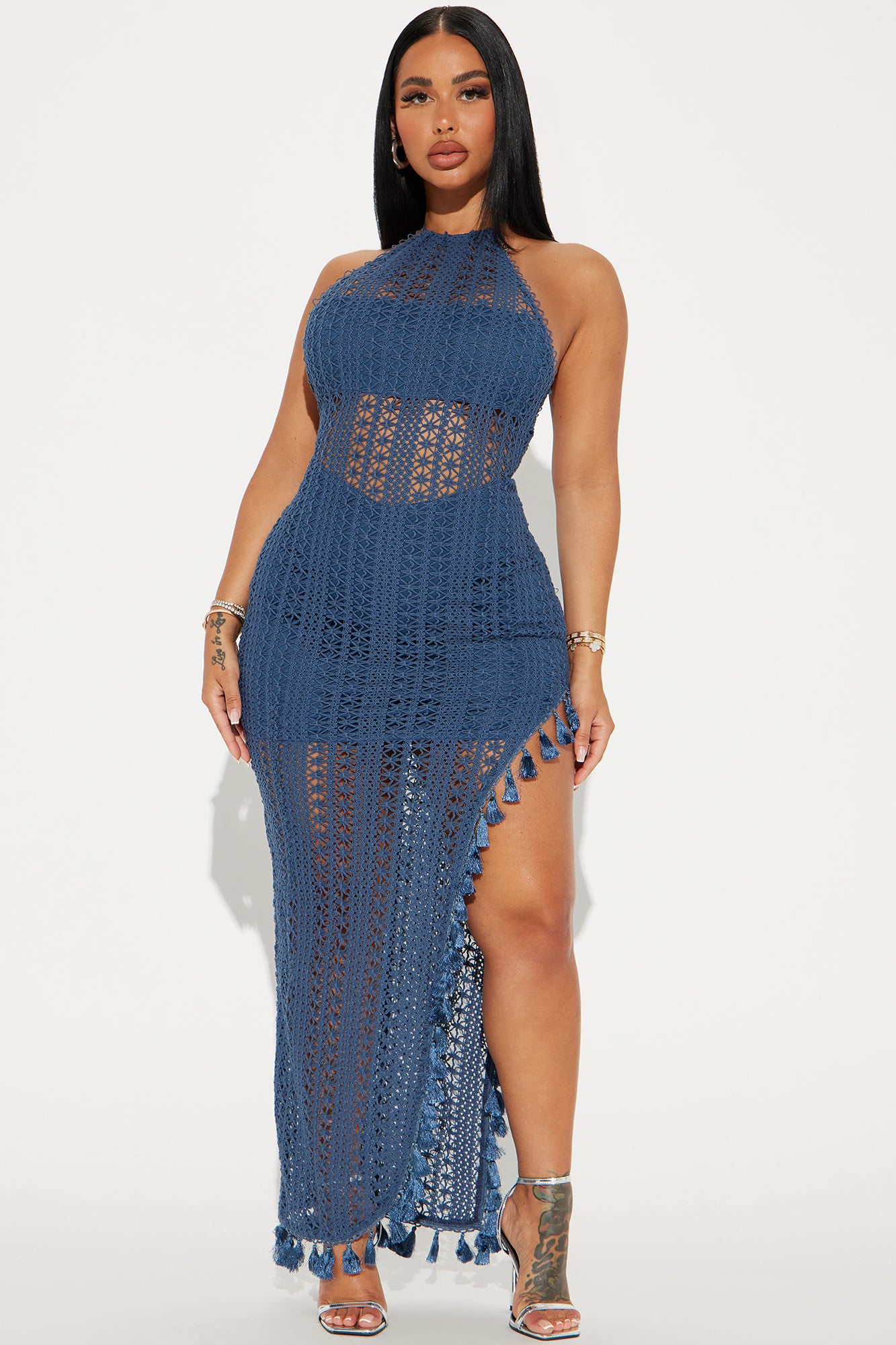 Havanna Crochet Maxi Dress