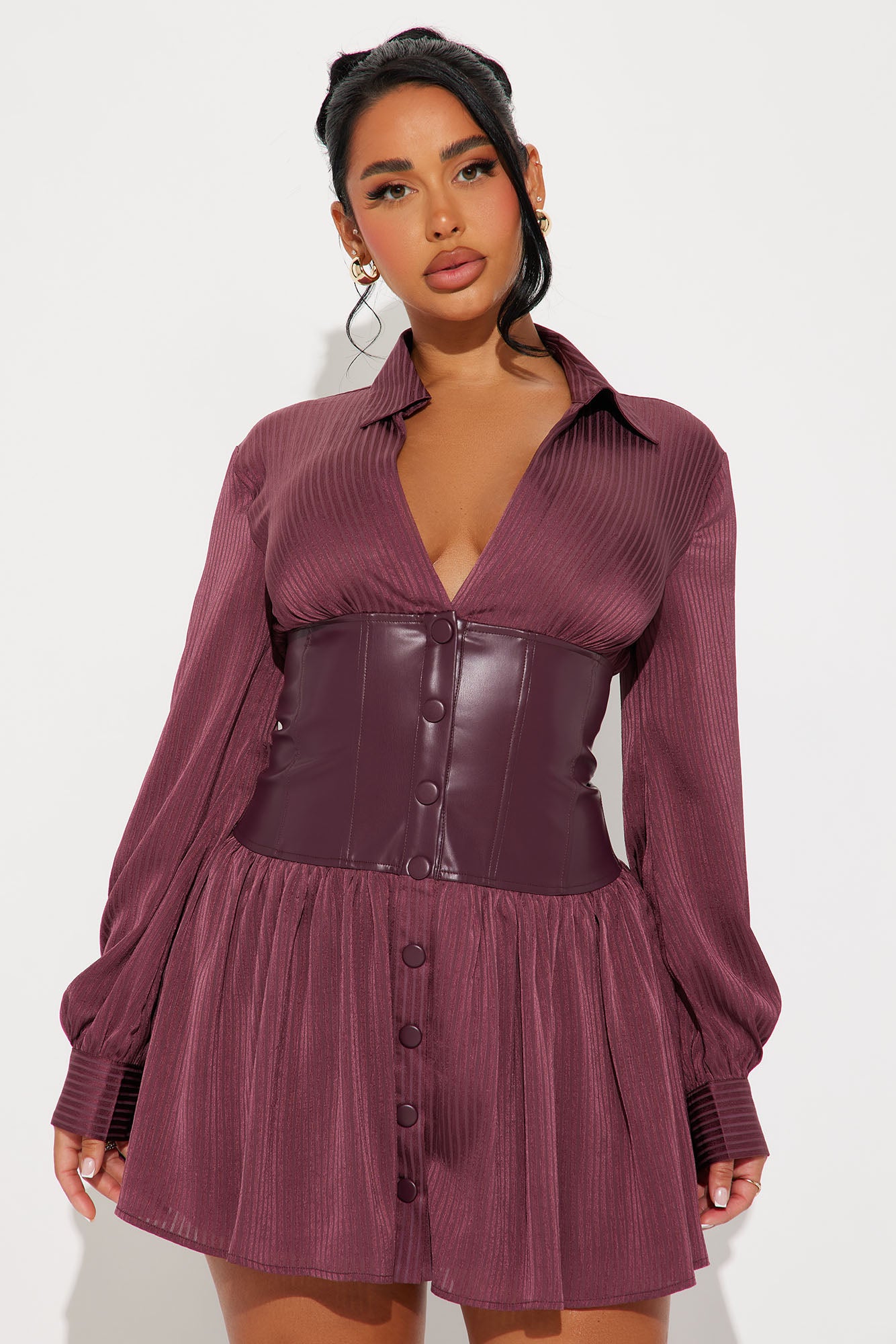 Harmony Corset Mini Shirt Dress