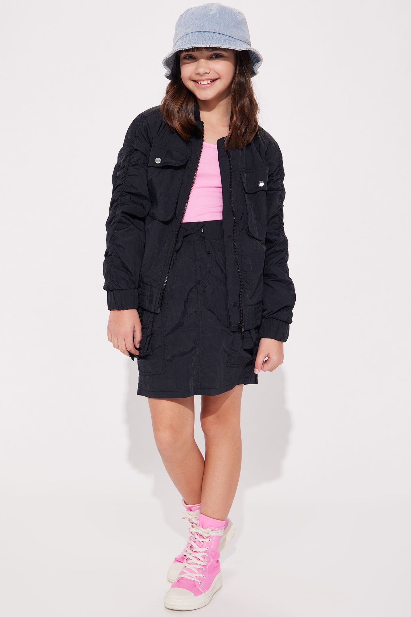 Mini Nylon Bomber Jacket