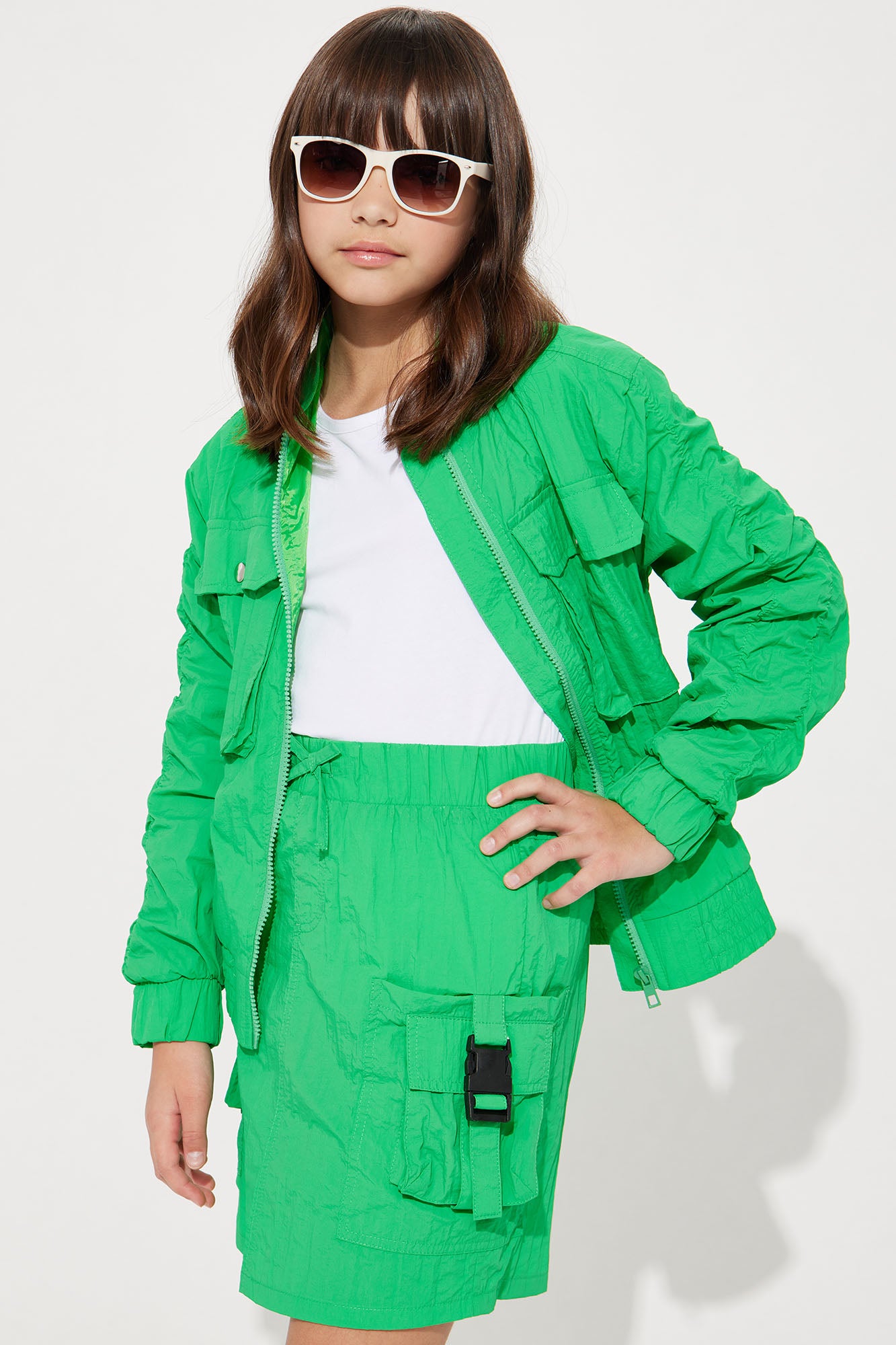 Mini Nylon Bomber Jacket