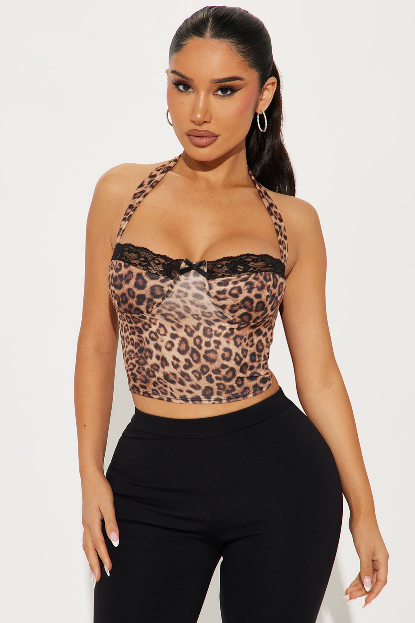 Speed Up Leopard Halter Top
