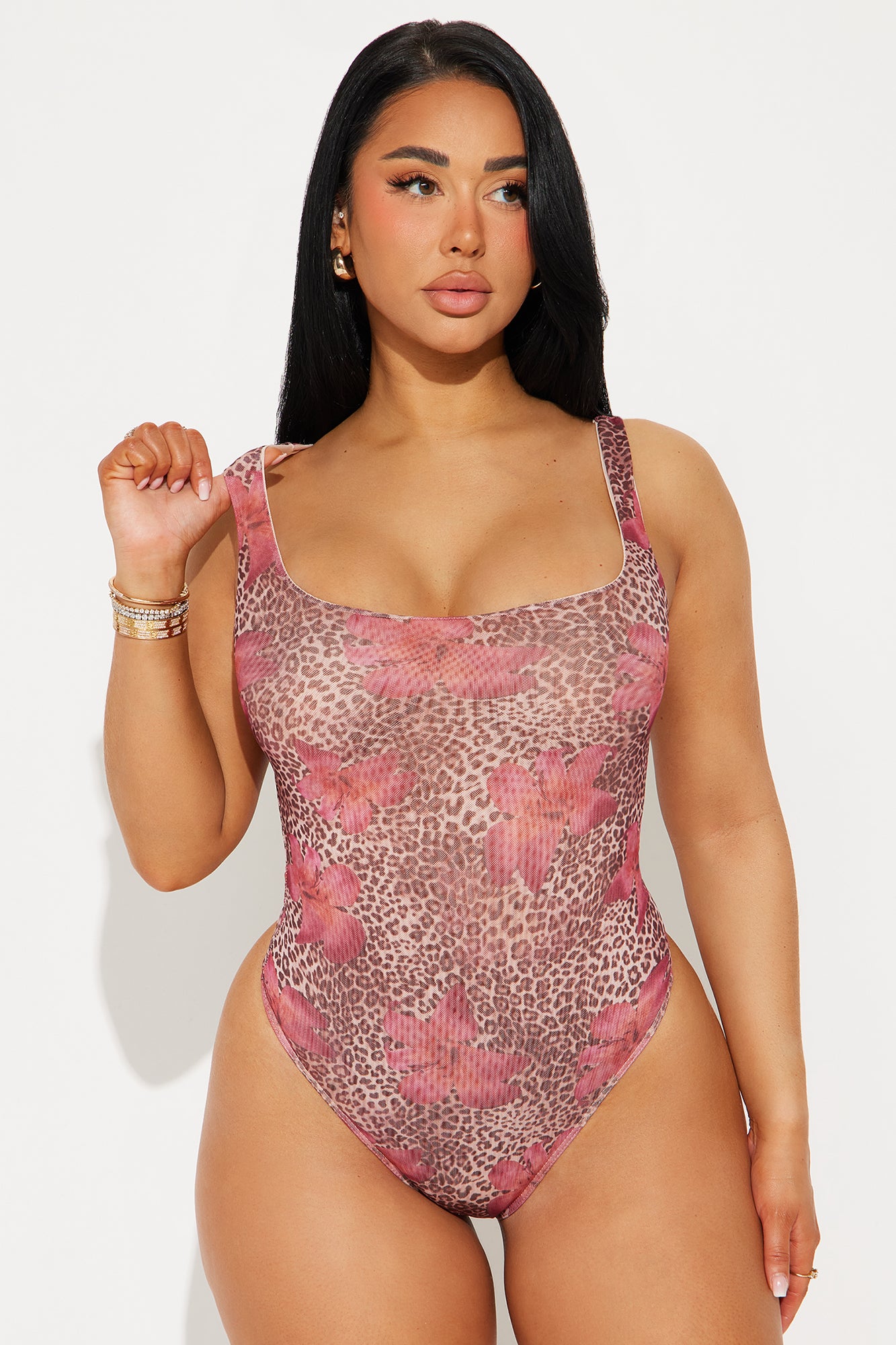 Ferocious Nights Leopard  Mesh Bodysuit
