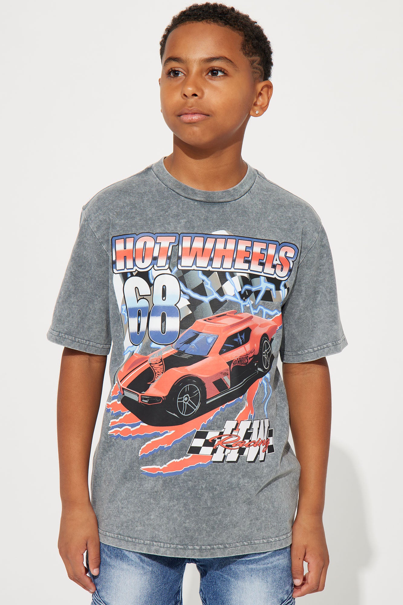 Mini Hot Wheels Racing Oversized Short Sleeve Tee